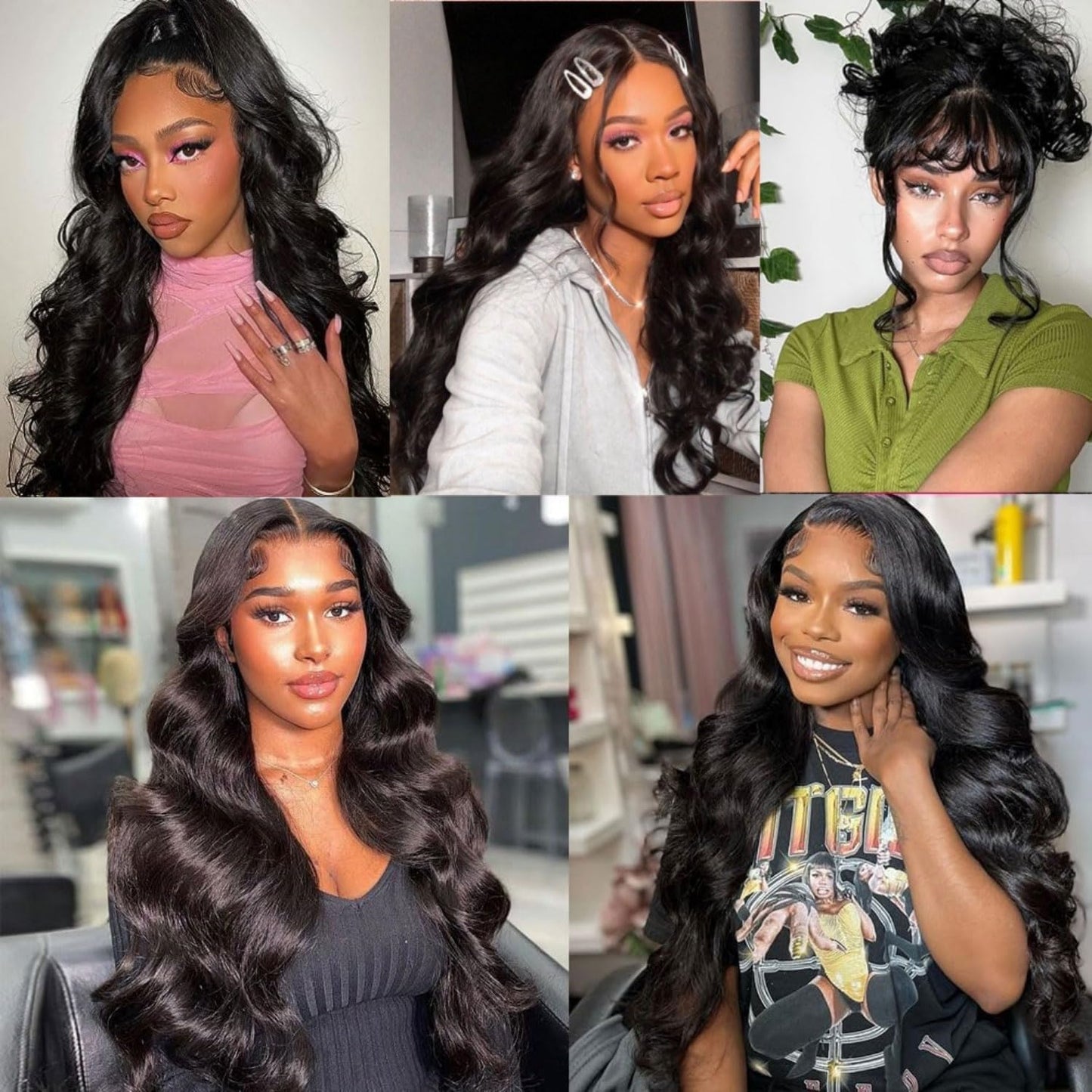 Body Wave Human Hair Bundles Brazilian Virgin Body Wave Bundles 100% Unprocessed Weave Human Hair 3 Bundles Natural Black Color Hair Extensions for Black Women
