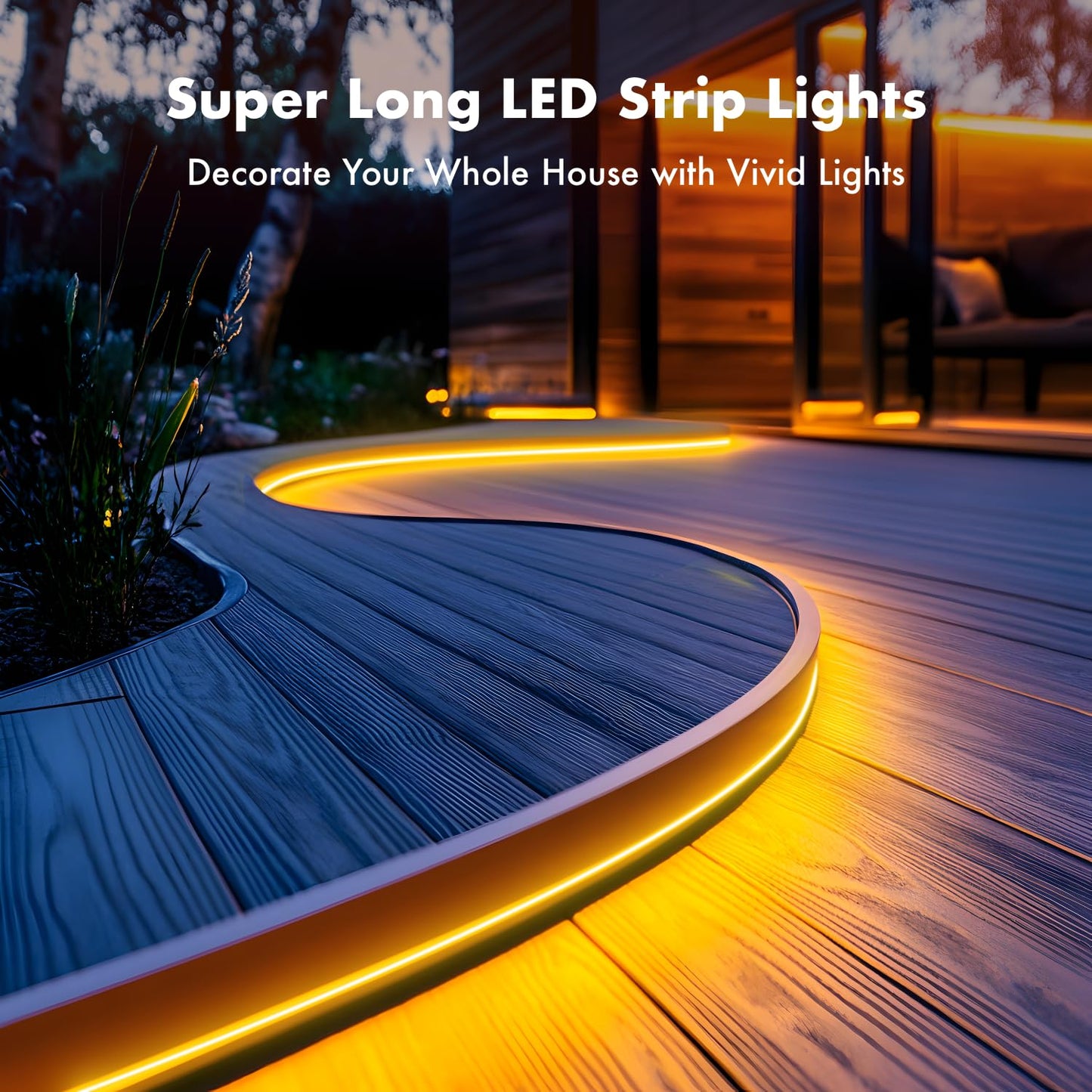 SILFU Neon Rope Lights, 40FT RGB LED Strip Lights, Waterproof IP67 LED Lights for Bedroom, DIY Design, Music Sync, 44 Key Remote Control, Multiple Modes for Bedroom, Holiday Decoration