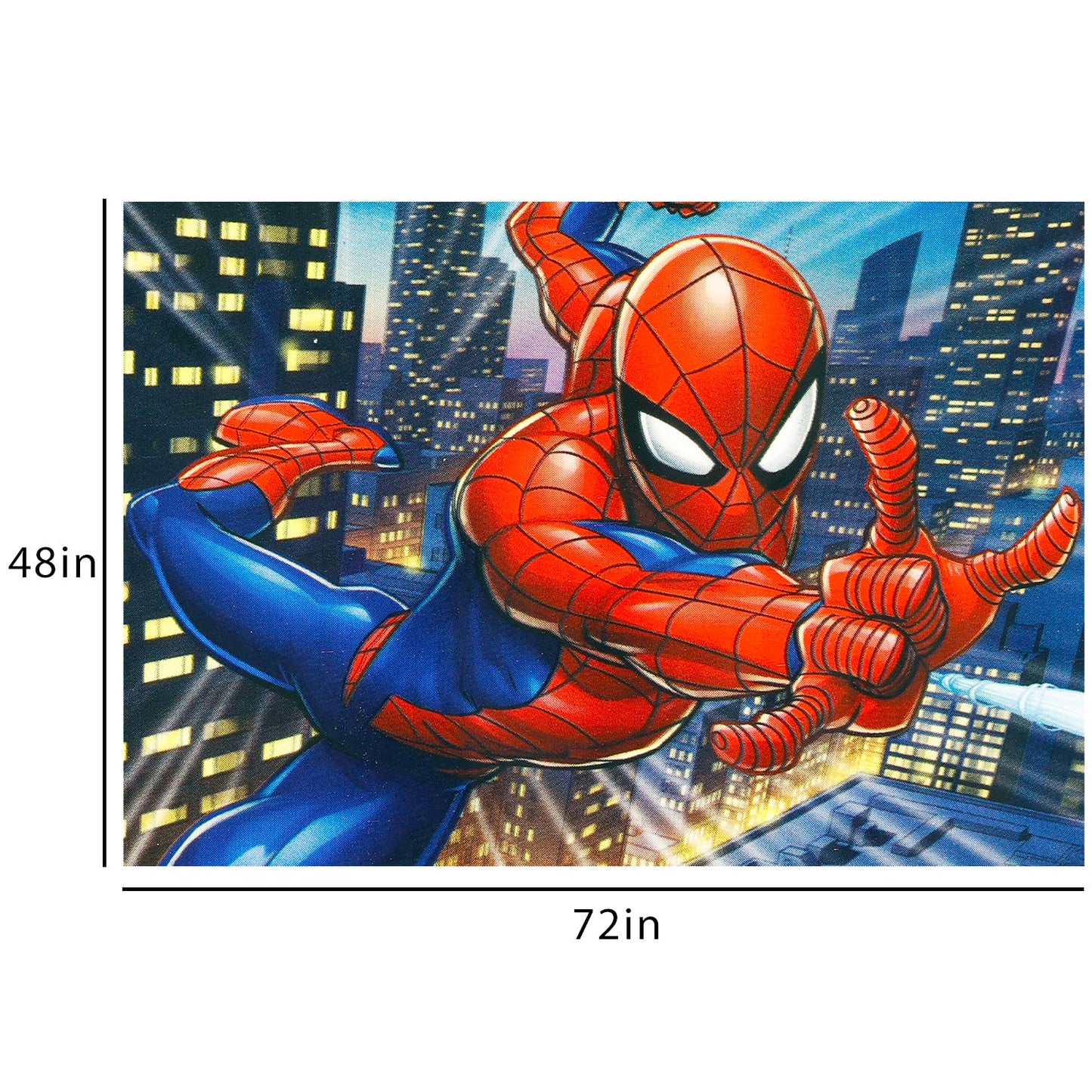 Spiderman Rug for Kids Room Set - Bundle with 48x72in Area Carpet for Bedroom, Room Decor, Plus Stickers and More | Spiderman Rug for Bedroom