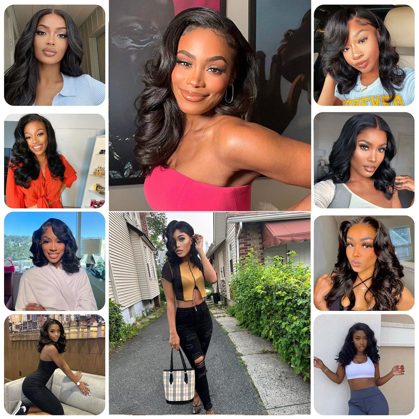 Atilck Wear and Go Glueless Bob Wig - Body Wave Lace Front Human Hair Wigs for Black Women - Pre Plucked and Pre Cut 4x4 Lace Closure - No Glue Needed for Beginners 12 Inch