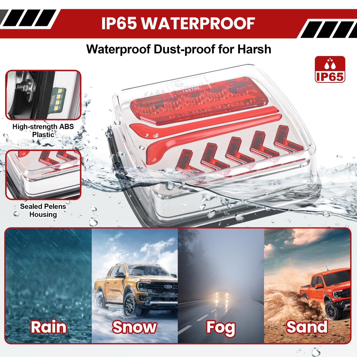 Wireless Led Trailer Lights Magnetic Kit 2 Pack Bluetooth Tail Lights for Tow Boat with Brake Turn Signal,Waterproof Tailing Lights for Truck Trailer Boat Camper RV