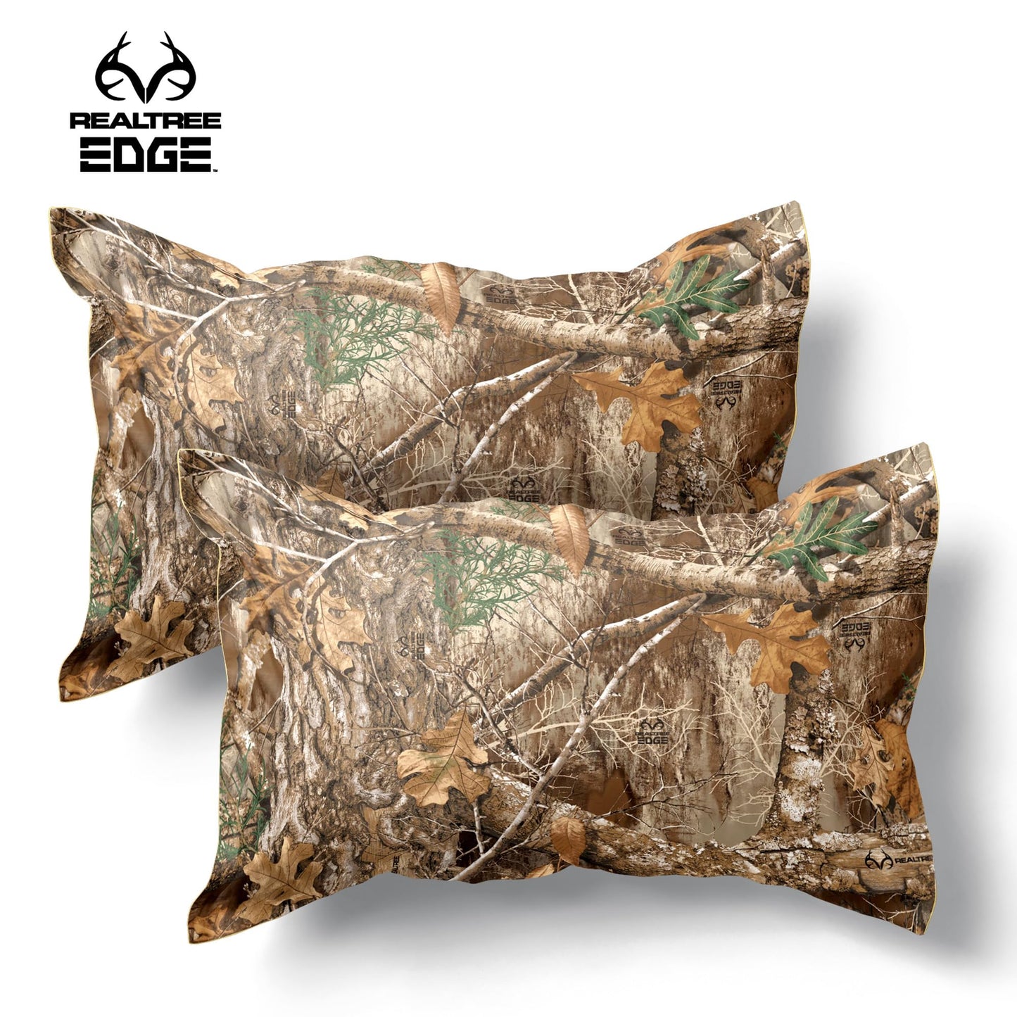 Northwest Realtree Full/Queen Size 1 Comforter and 2 Sham Set, All Seasons, Men and Women Soft Cabin Bedding, Edge Camo