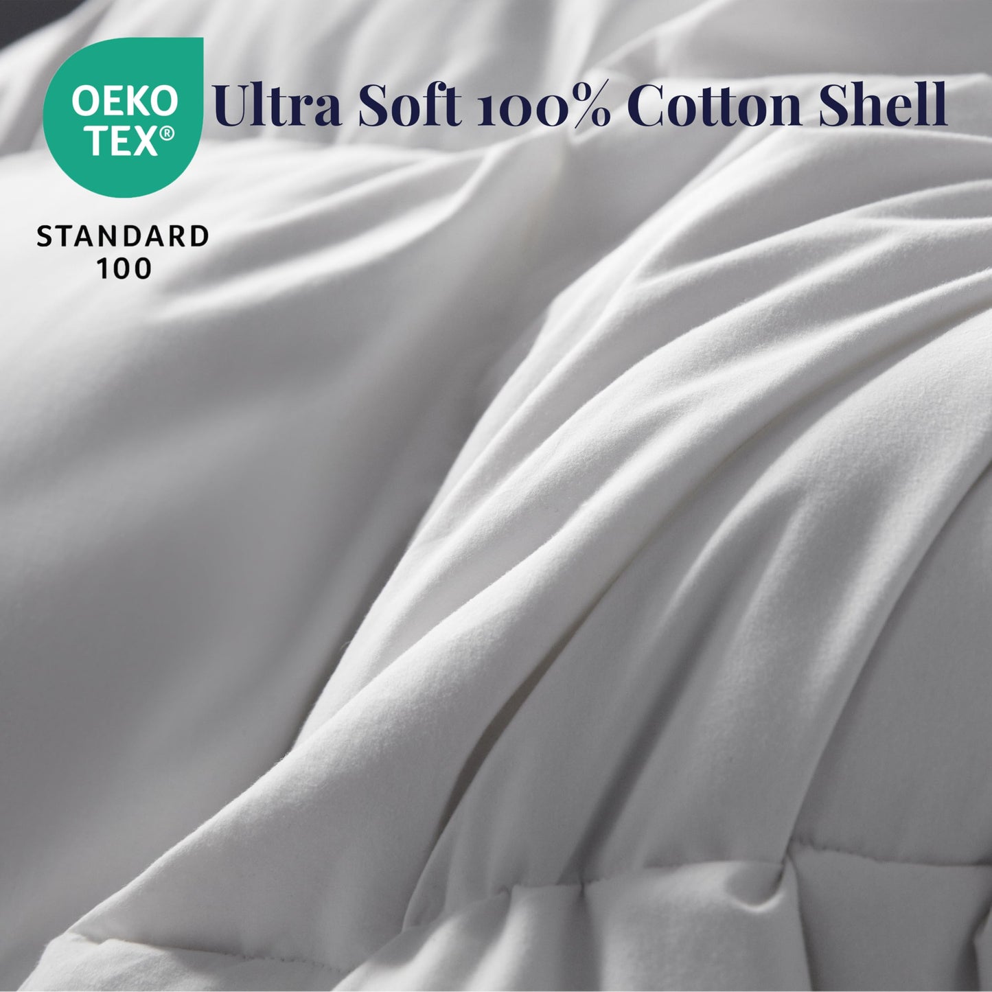 Ubauba King Size Down Duvet Insert - All Season Cool Touch for Hot Sleepers, Premium 100% Cotton Shell Hotel Quality, White 106 x 90 Inch