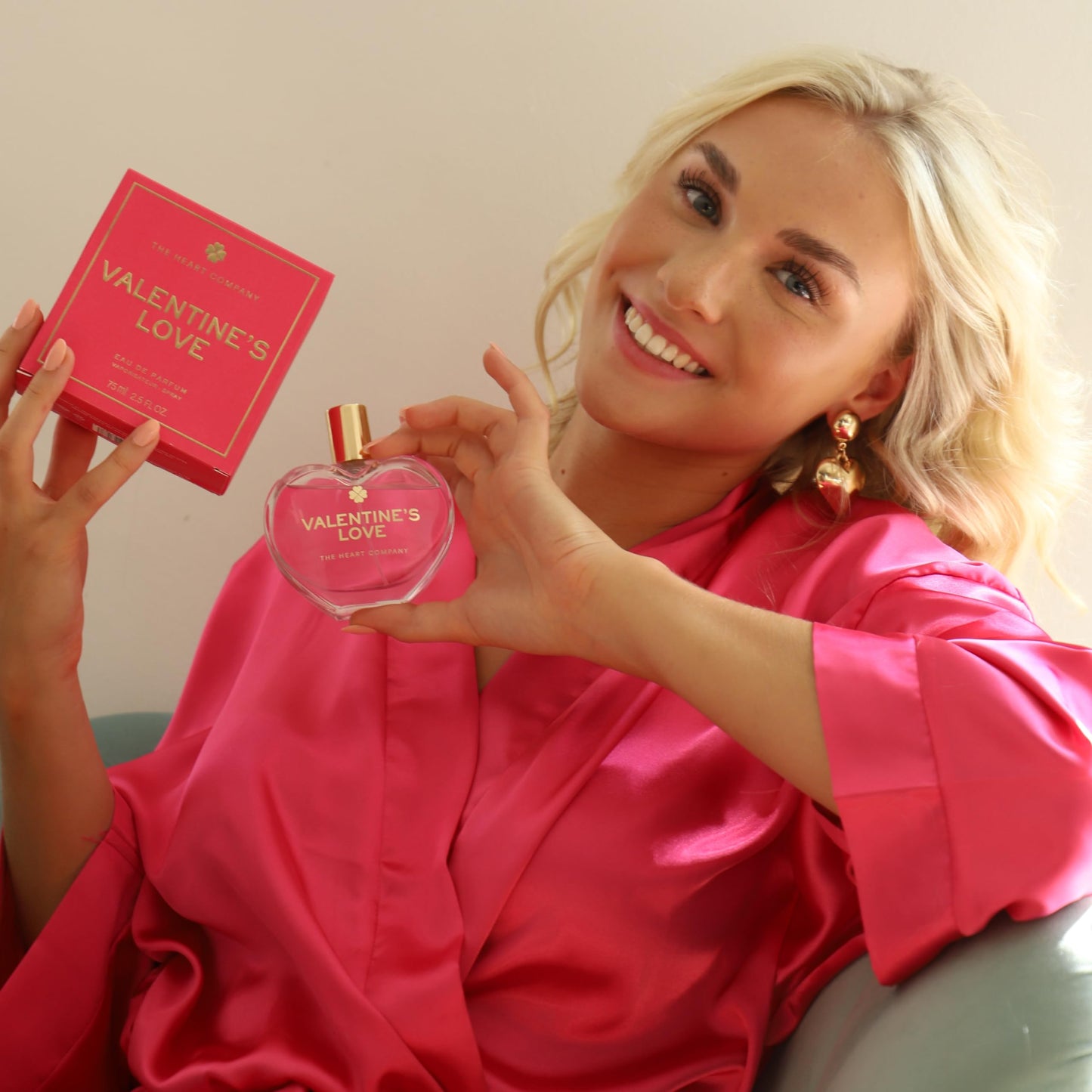 THE HEART COMPANY | Valentine's Love Perfume for women | Floral Sweet Fragrance | Valentine's Day Gift | Vegan Heart Shaped Perfume 75ml - 2.5 fl oz.