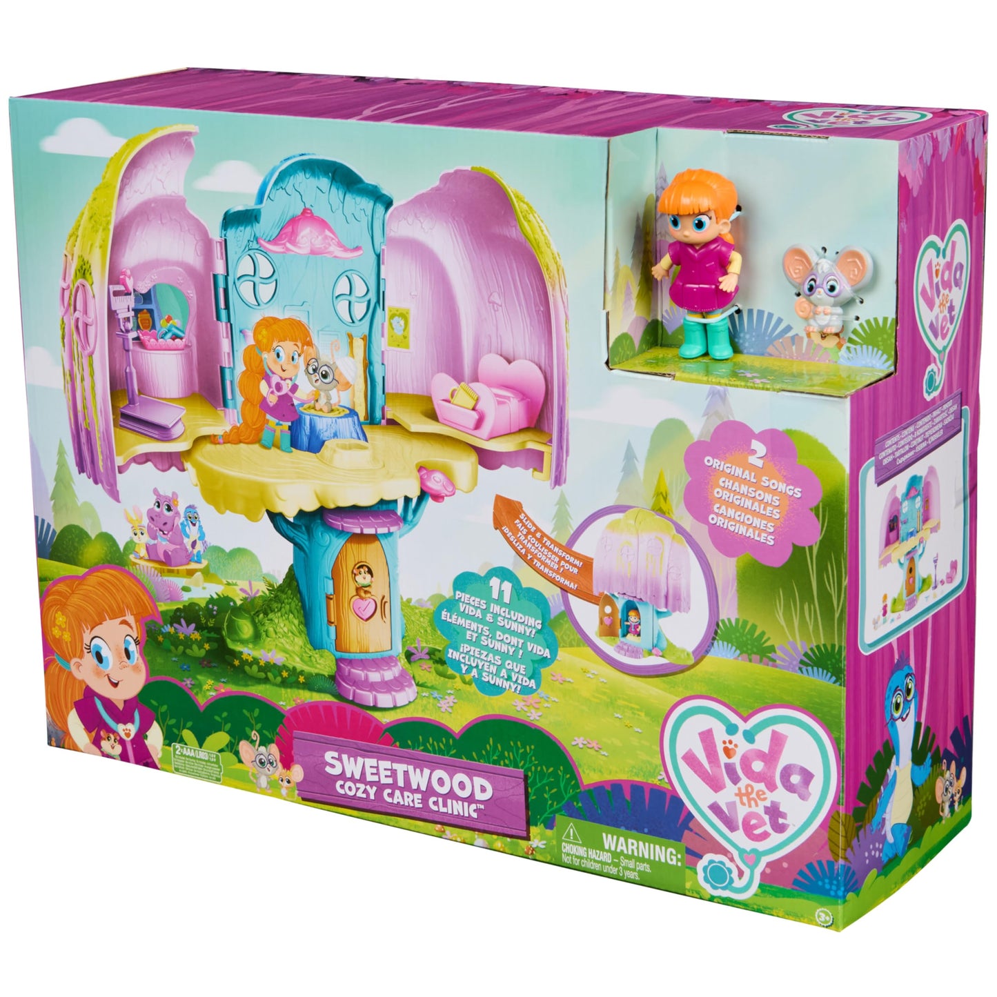 Vida the Vet, Vet Clinic, Treehouse Playset with Action Figures, Dollhouse Furniture & Accessories, Kids Toys for Girls & Boys Ages 3 and up