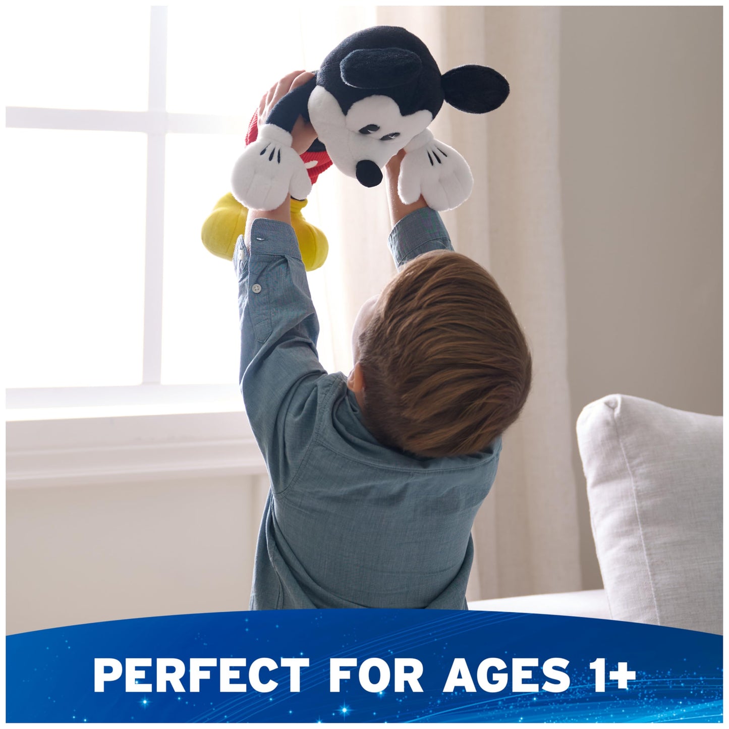 GUND Disney Official Mickey Mouse Classic Plush, Mickey and Friends, Deluxe Collector Stuffed Animal for Ages 1 and Up, Black/White, 14”