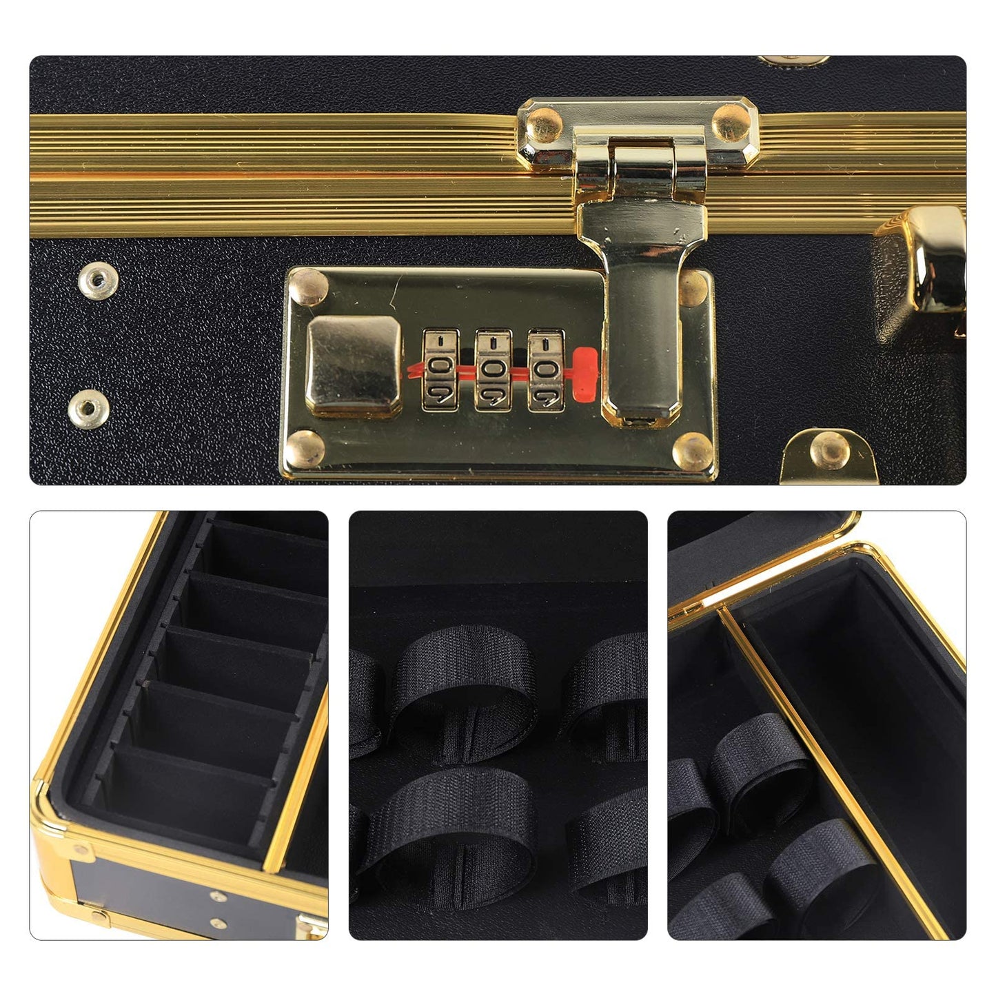 DNYSYSJ Barber Carrying Case Barber Case, Stylist Tool Box Professional Salon Hair Cutting Grooming Kit Storage Organizer for Clippers, Scissors, Barber Supplies (A)
