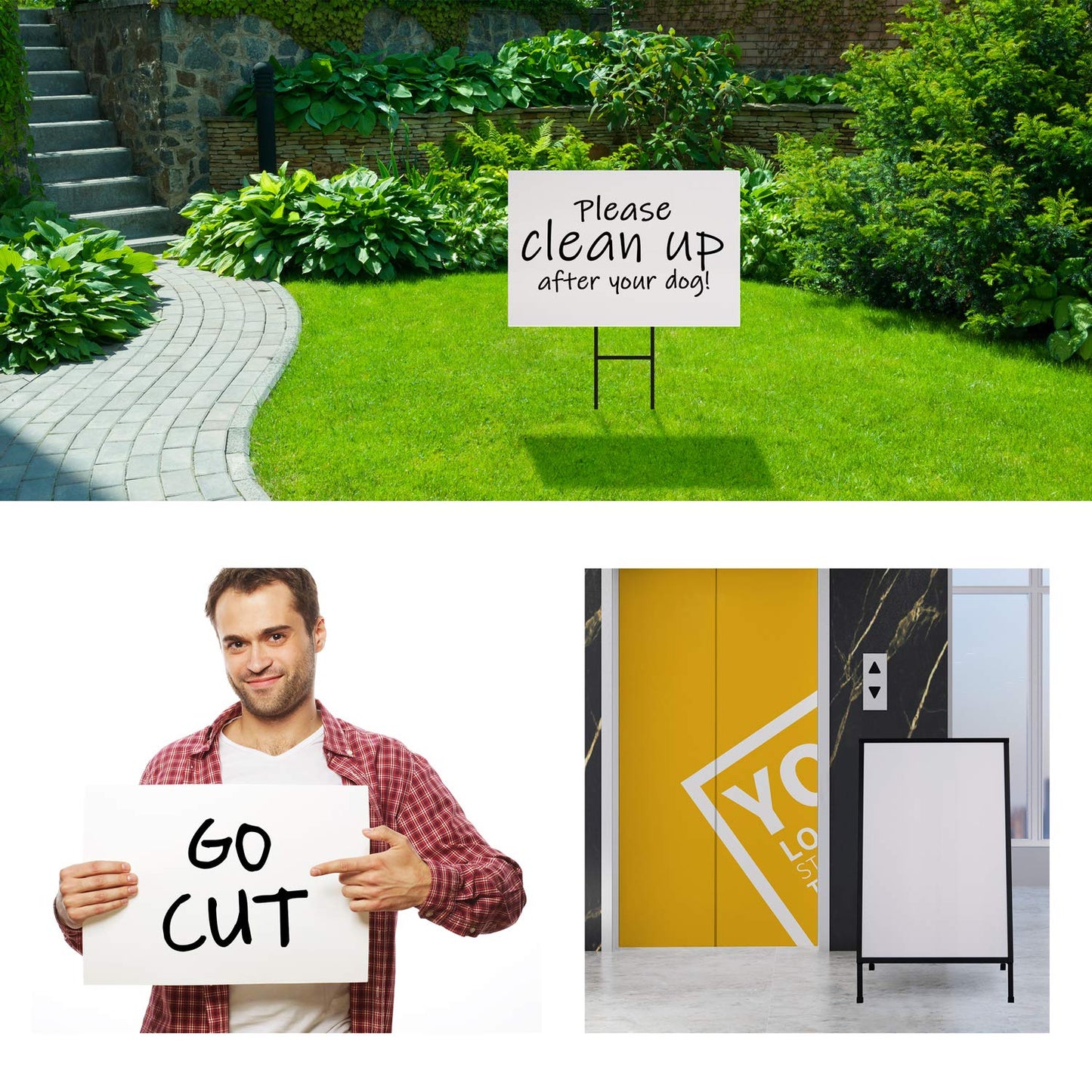 Corrugated Plastic Sheet for Indoor and Outdoor Use - 3/16 Inch Thick Poster Board, 24x36 Inches - Pack of 5 White Plastic Board Sheets - Waterproof Coroplast Sheets and Lightweight Blank Yard Signs