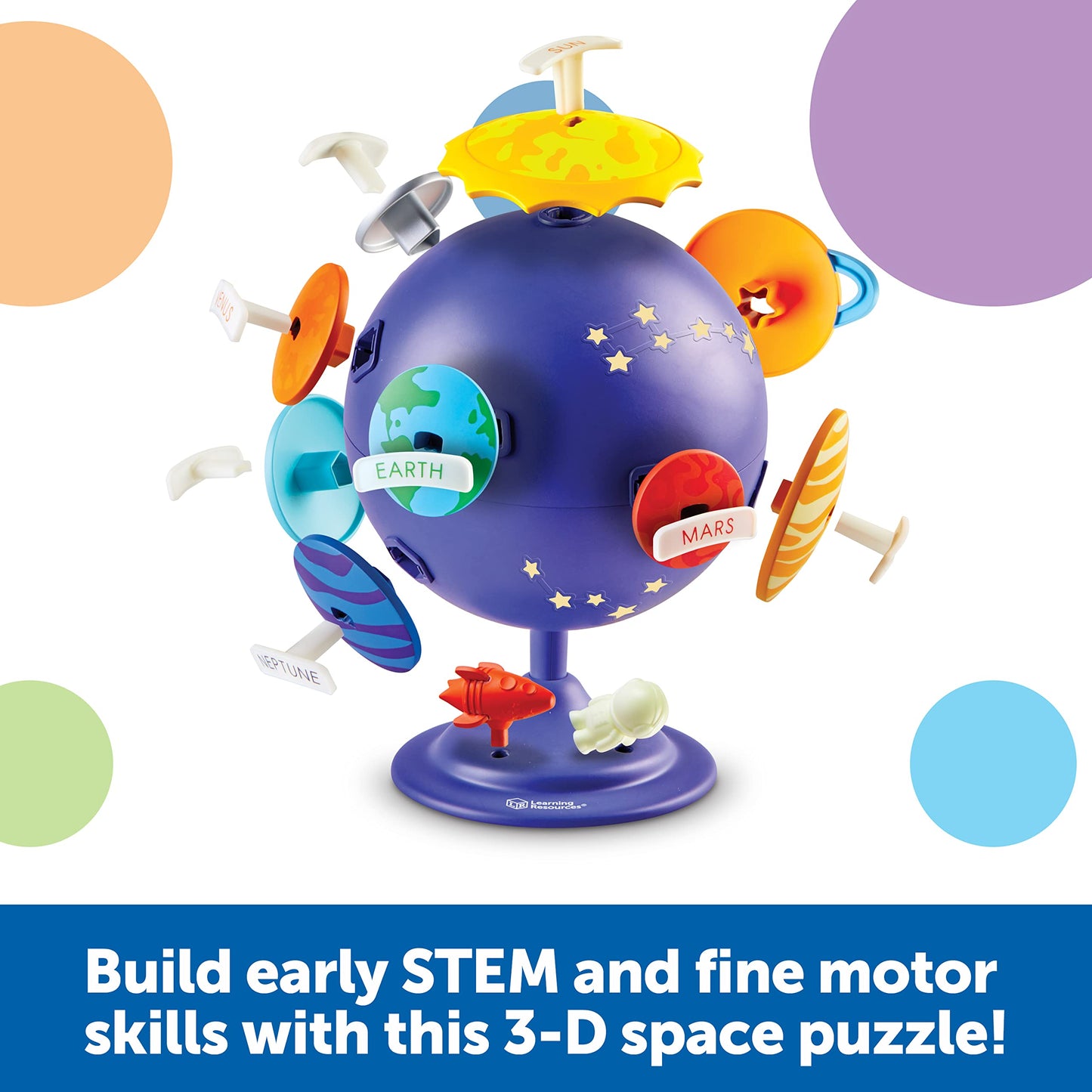 Learning Resources Solar System Puzzle Globe - 21 Pieces, Age 3+ Space Toys for Toddlers, STEM Toys for Kids, Space Décor for Kids