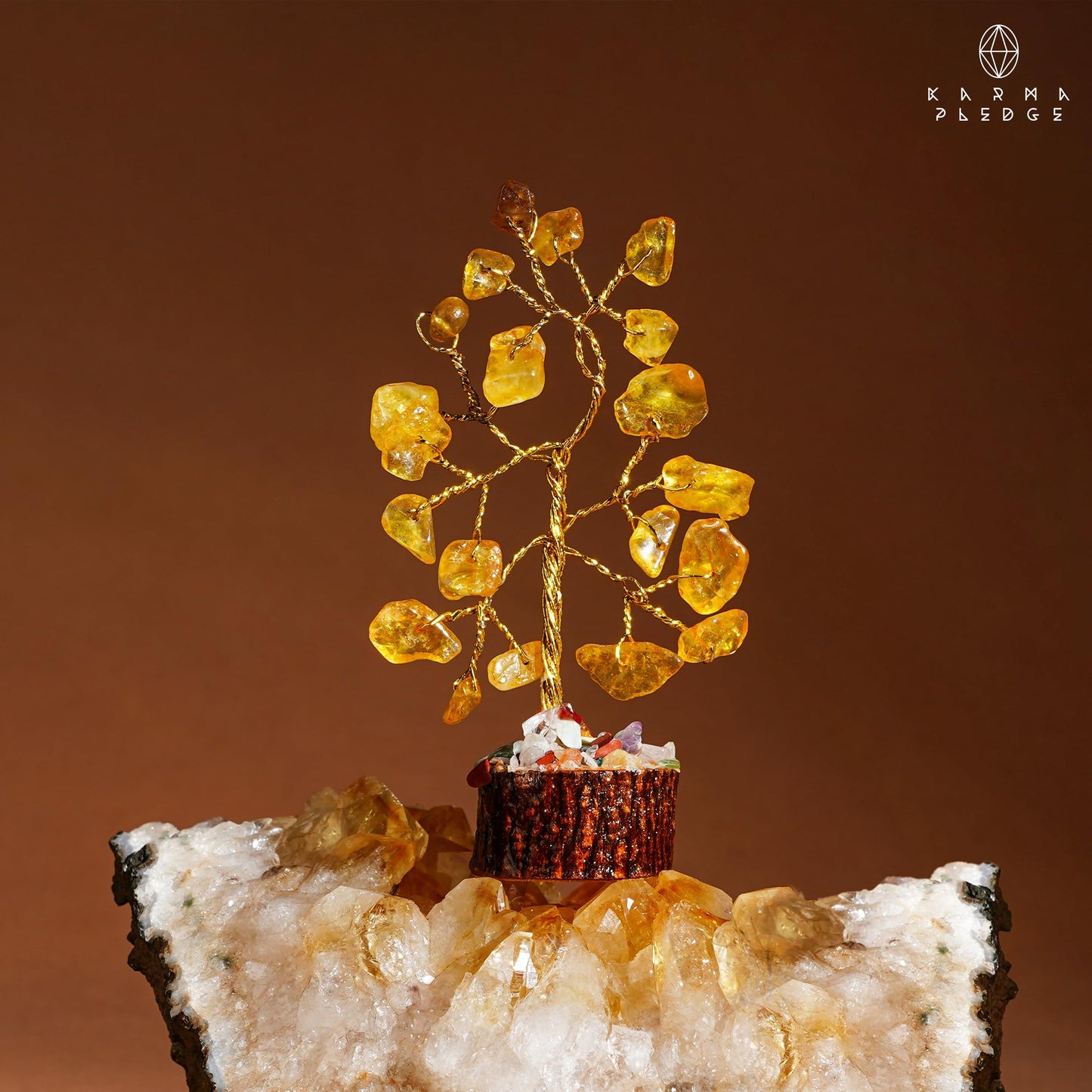 Crystal Tree Gifts for Women, Set of 12 Handcrafted Tree of Life Chakra Healing Crystals & Stones for Positive Energy, Good Luck, Home and Office Decor, Birthday Gifts for Mom & Dad