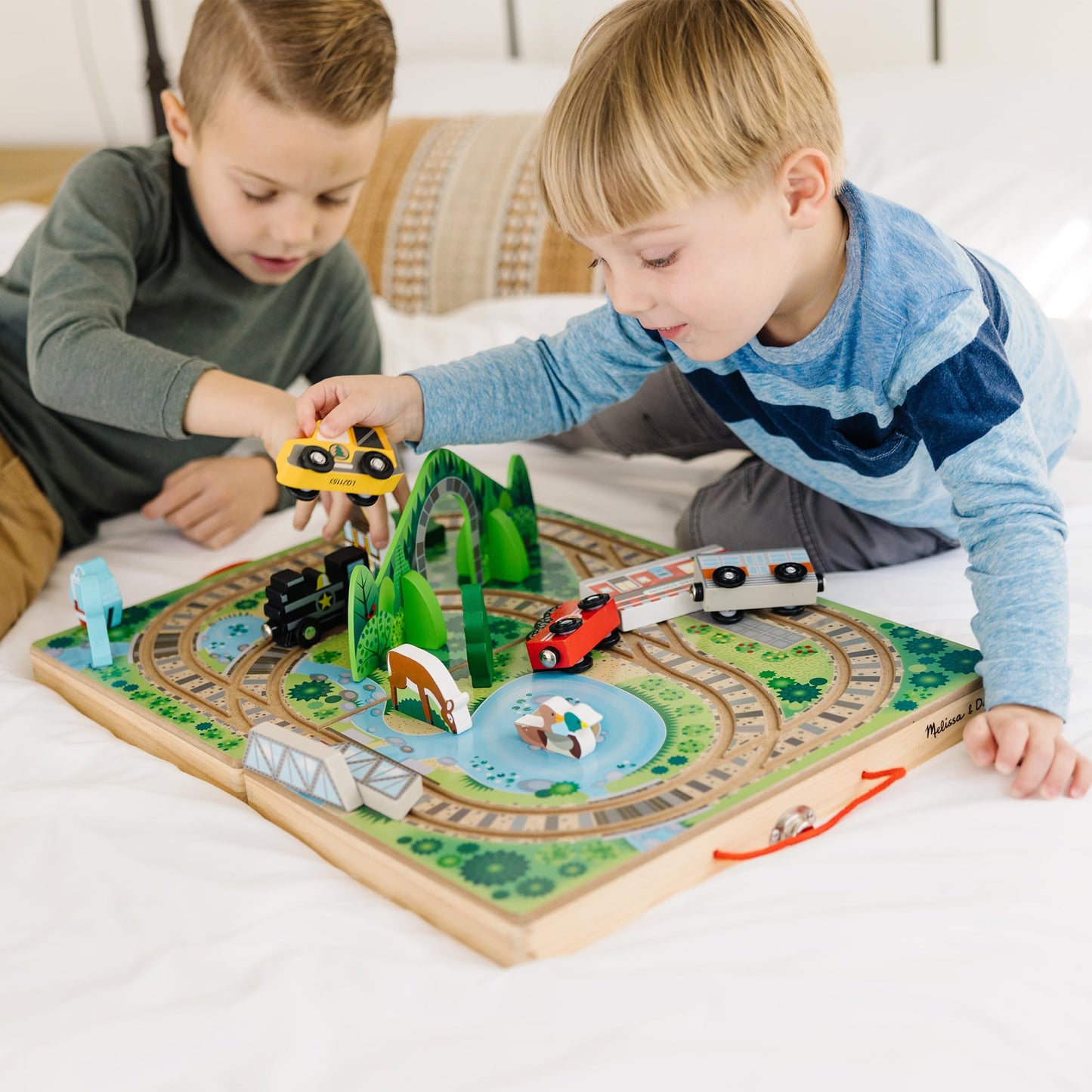 Melissa & Doug Take-Along Railroad - FSC-Certified Materials