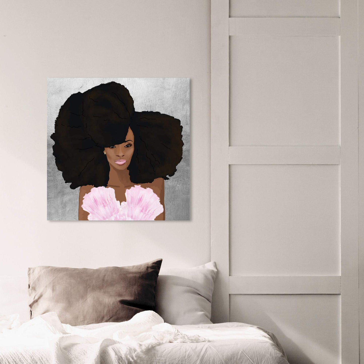The Oliver Gal Artist Co. Pink Fashion Wall Art Canvas Prints 'Hair and Makeup' Home Décor, 24" x 24"