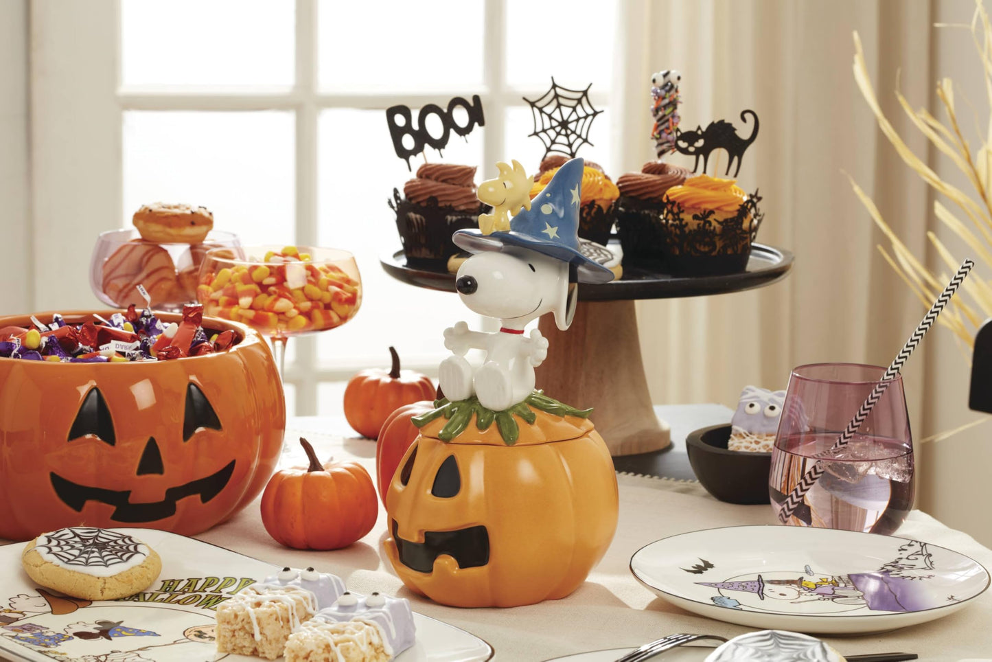 Lenox 896688 The Great Pumpkin Accent Plates, Set of 4, Assorted, Halloween