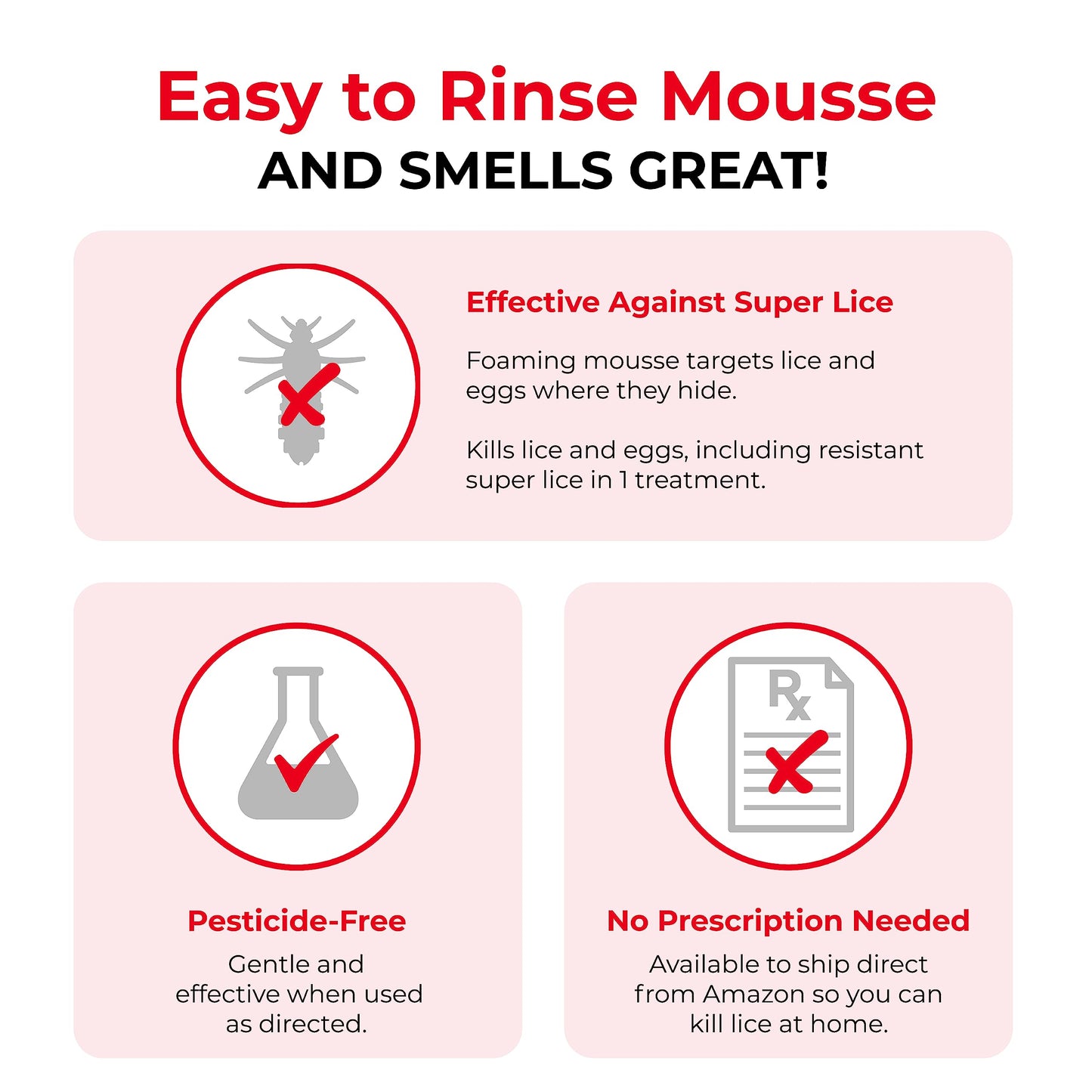 Vamousse PRO Lice Emergency Kit, Includes Lice Treatment Mousse (6 Oz), Daily Shampoo (4 Oz), Repellent Spray (3 Oz), Steel Comb & 2 Clips, for Kids & Adults, Ideal for Daily Use