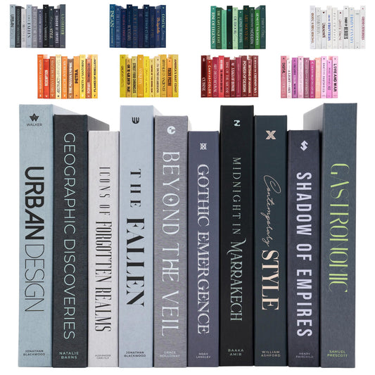 Decorative Books | Black 10 Book Set with 3 Sizes | Preassembled with Hidden Storage | Perfectly Stackable for Easy Home Staging | Book Decor to Elevate Your Space | Home Decor Made Simple!