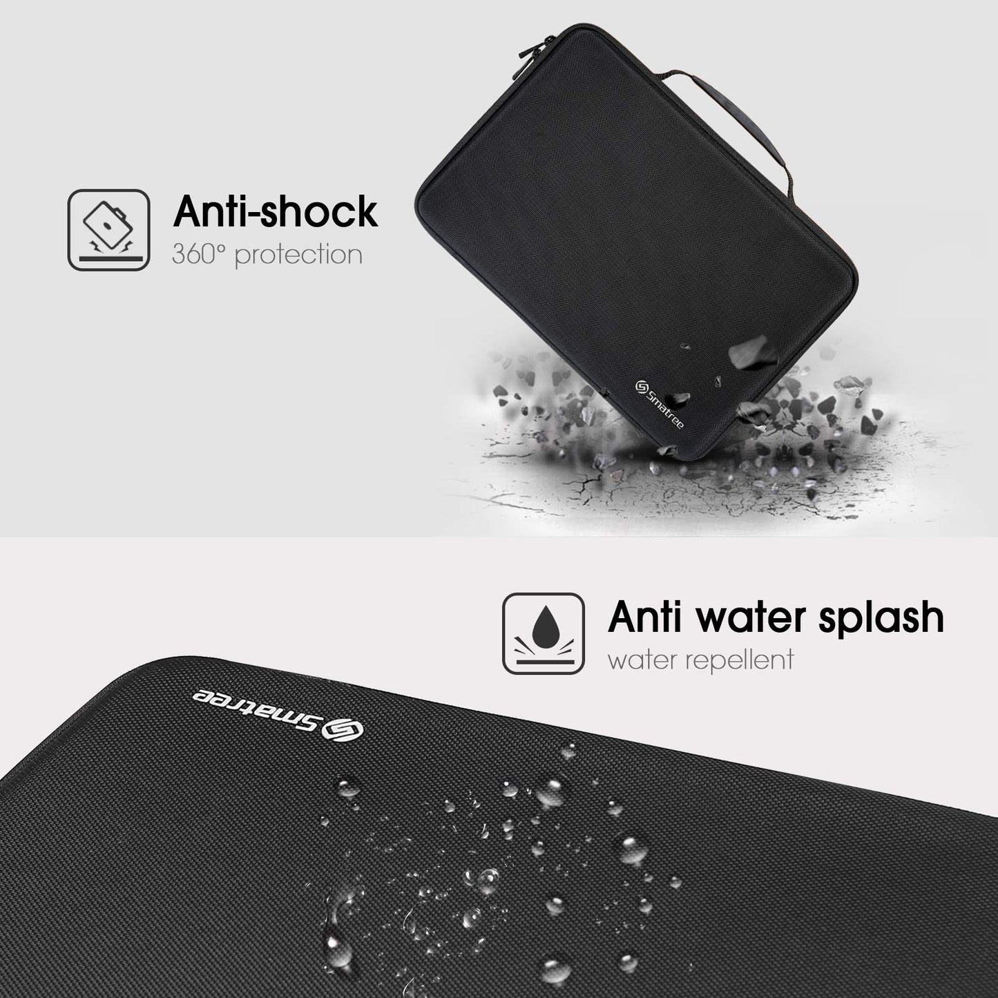 Smatree Hard Carrying Case Compatible for 14.2inch MacBook Pro M5 2025/2024 M4/2023 A2918, 13inch MacBook Air M4 2025/2024/2022 A3313, 13 inch iPad Pro M5 2025/iPad Air M3 2025/iPad Pro M4 2024, Black