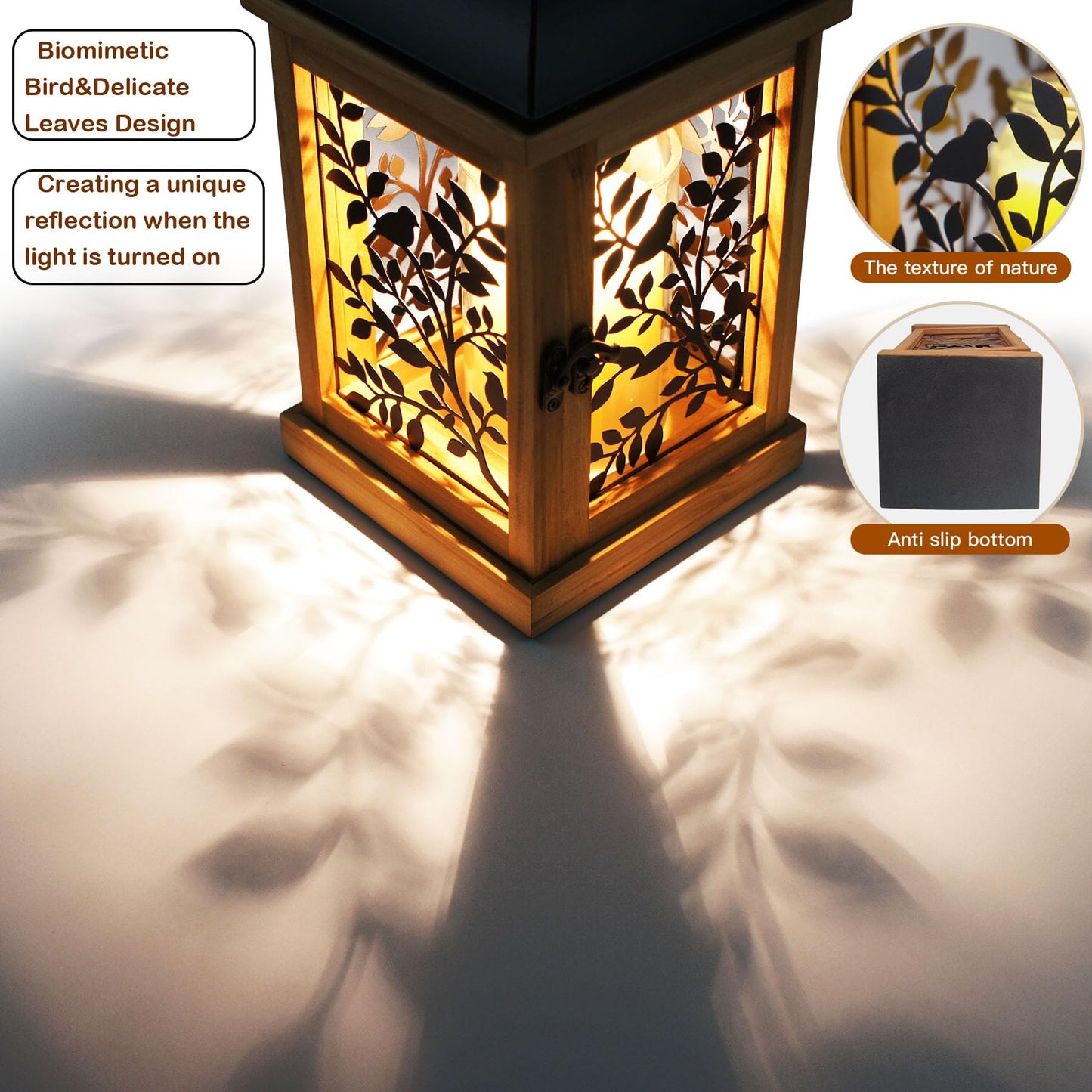 Candle Warmer Lamp with Timer Dimmer Farmhouse Lantern for Top-Down Adjustable Candle Warmer, Electric Lamp for Jar Candles with 2 Bulbs, Auto Shut Off Home Decor Gift for Women (Handmade Wood)