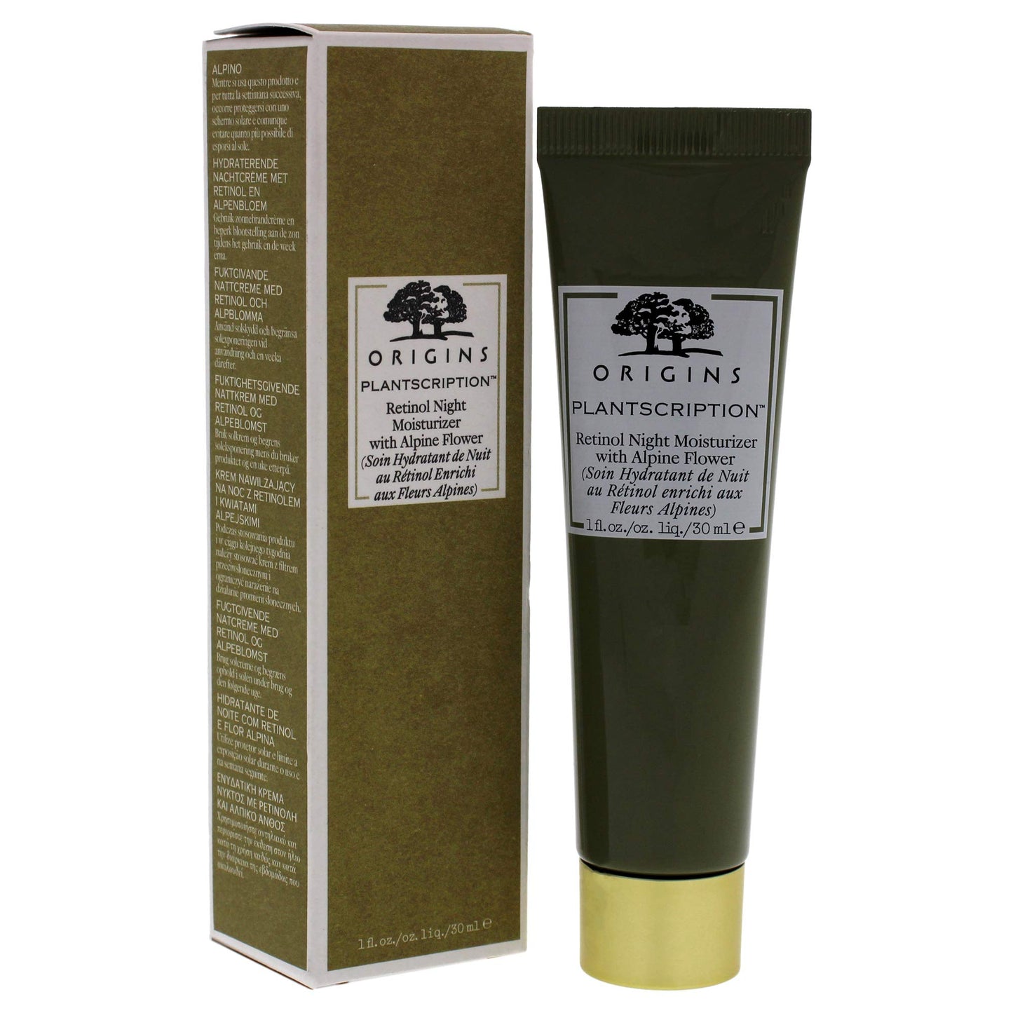 Origins Plantscription Retinol Night Moisturizer | Visibly Diminishes Lines, Pores & Uneven Skin Tone | With Peptide & Retinol, 1 Fl Oz