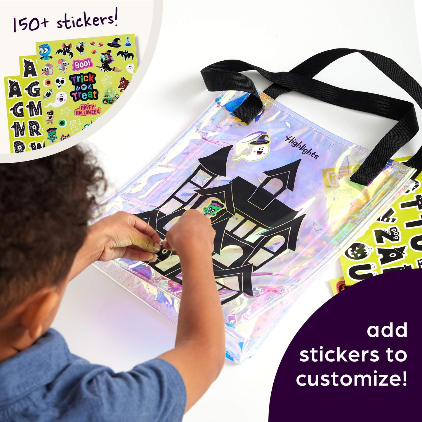 Highlights Halloween Craft Collection and Sticker Books Bundle for Kids 3+
