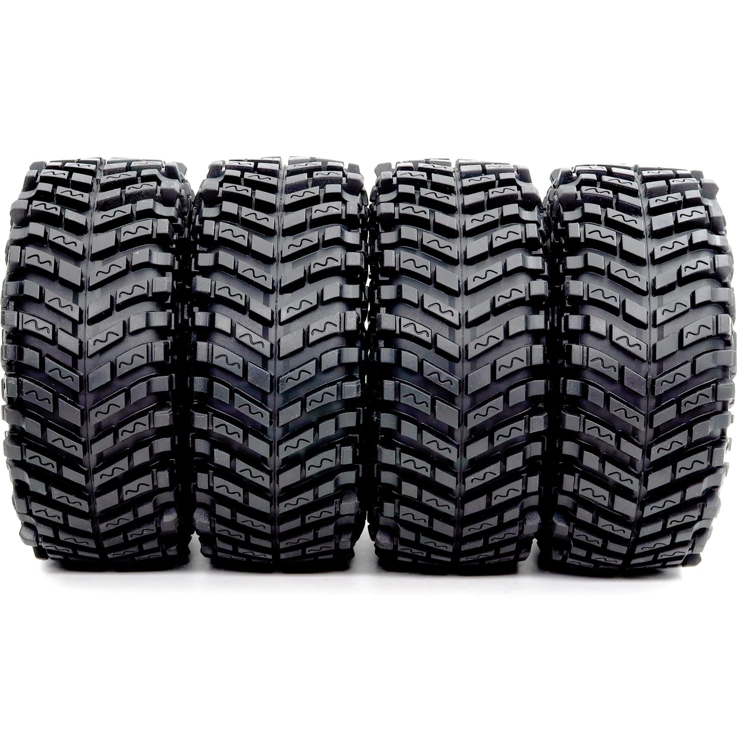 HOBBYSOUL 4pcs RC 2.2 Crawler Tires Soft Sticky 127mm/5.0inch Tall 2.2 Tires Tyres for 1/10 Axial Wraith Axial Yeti/Traxxas TRX4 AMG 6x6 / redcat Everest 10