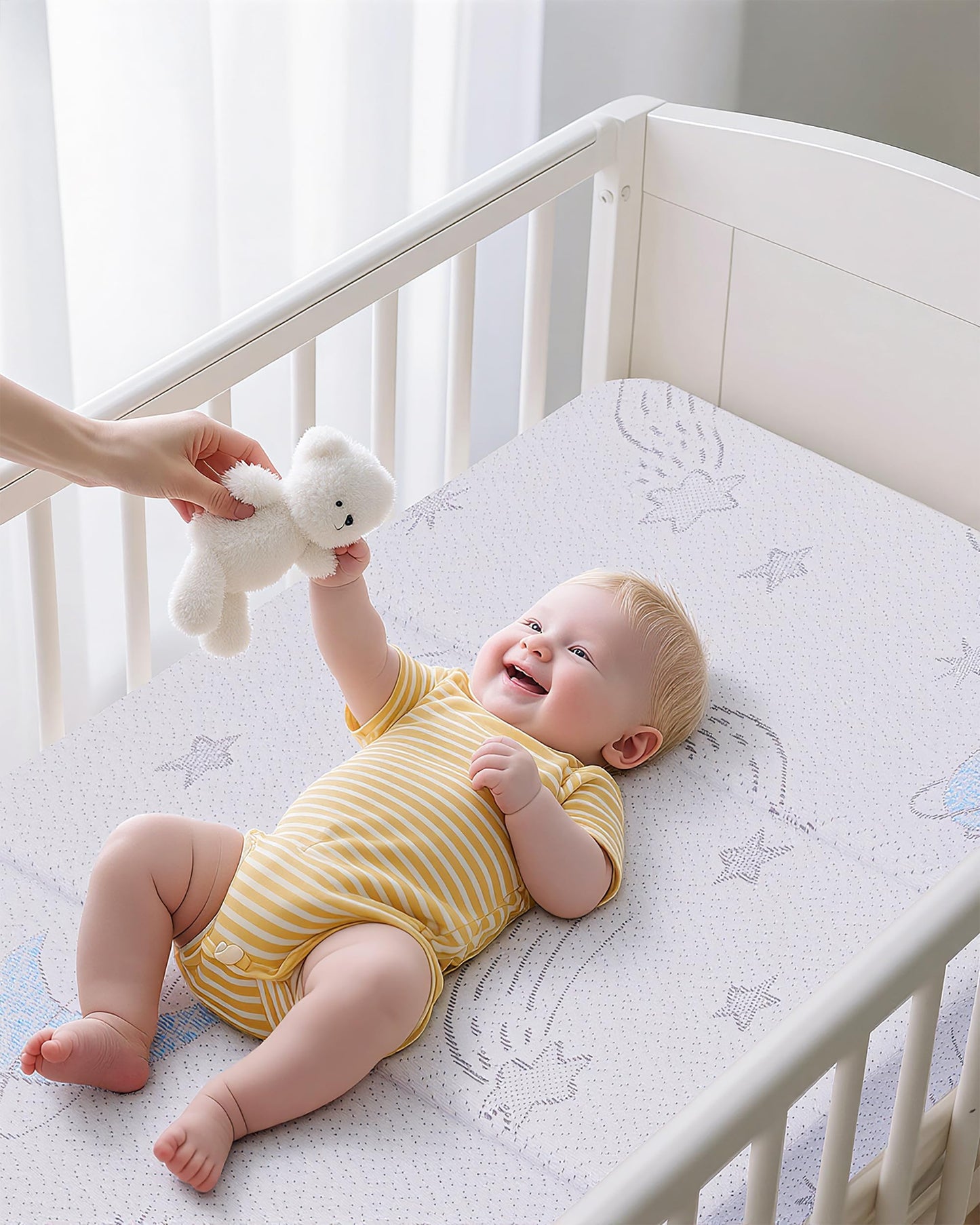VRSHOAT Trifold Pack and Play Mattress 38"x26", Double-Layer Pack N Play Mattresses for Baby Toddler with Waterproof Washable Breathable Cover, Portable Mini Crib Mattress for Playpen