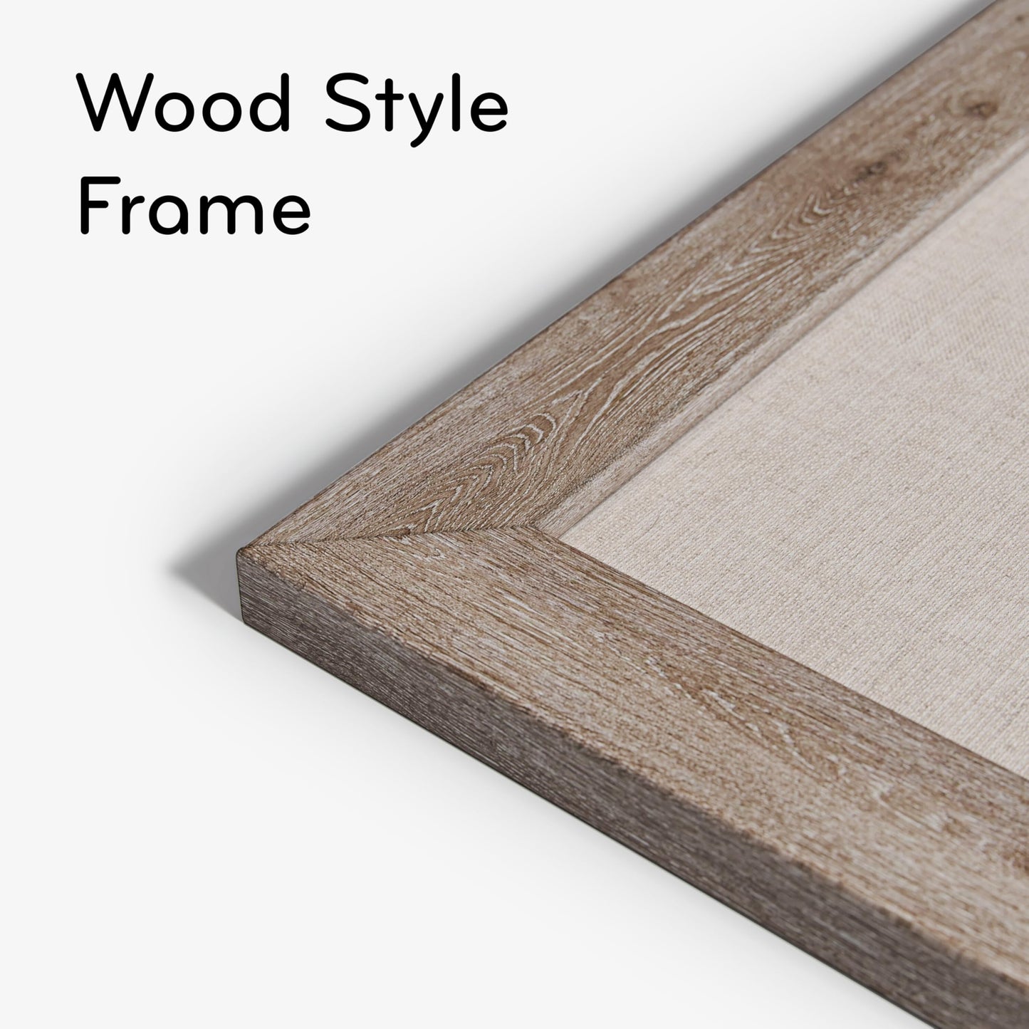 U Brands Linen Bulletin Board, 36" x 24", Rustic Wood Style Frame, Industrial Grade Pinning Surface
