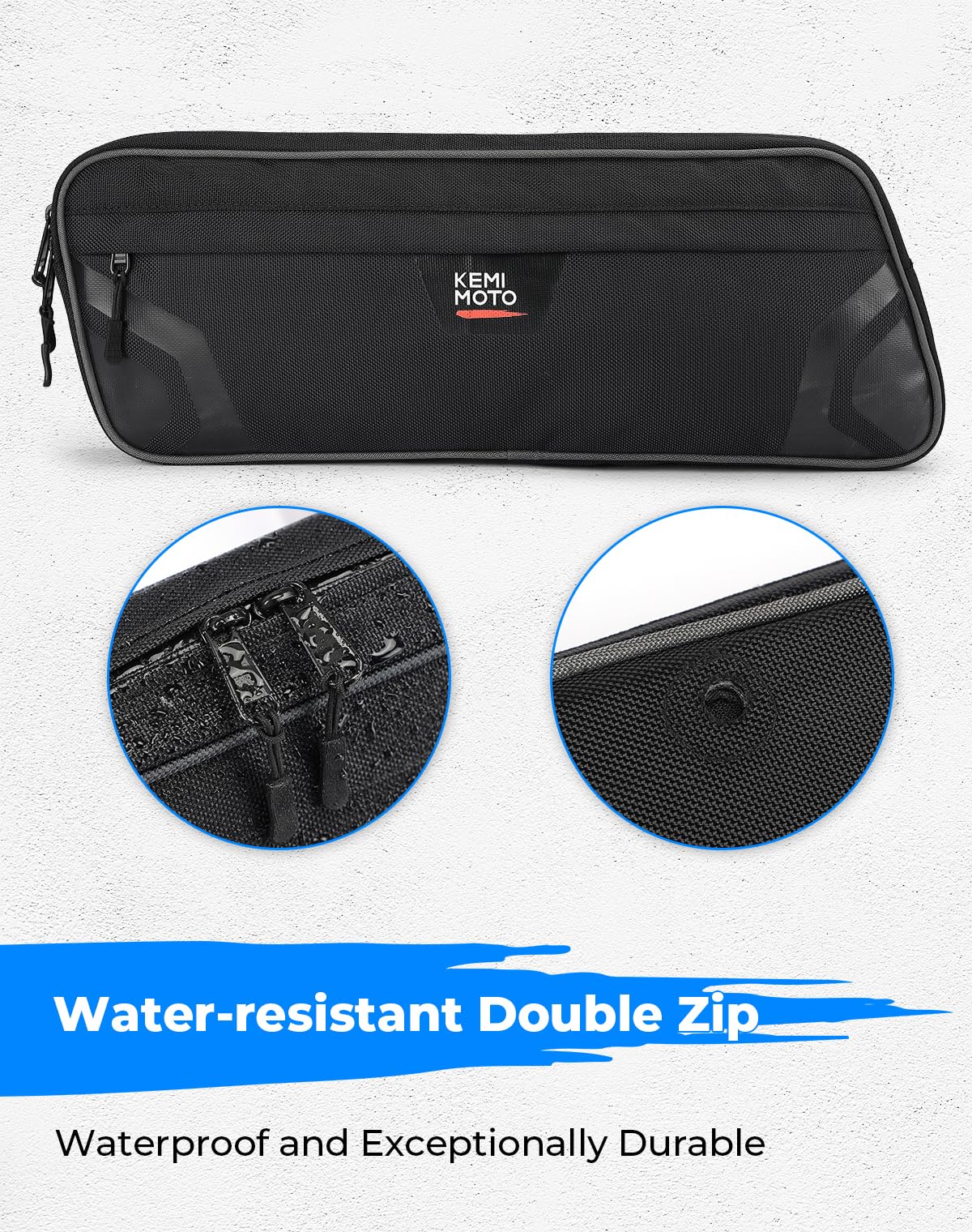 KEMIMOTO 2PCS Side Door Bags Compatible with Pioneer 1000 3P/5P/6P, 1680D Water Resistant Zipper, Scratch Resistant UTV Door Bags w/Protective Knee Pads(5-Seaters Can Only Install Front Doors)