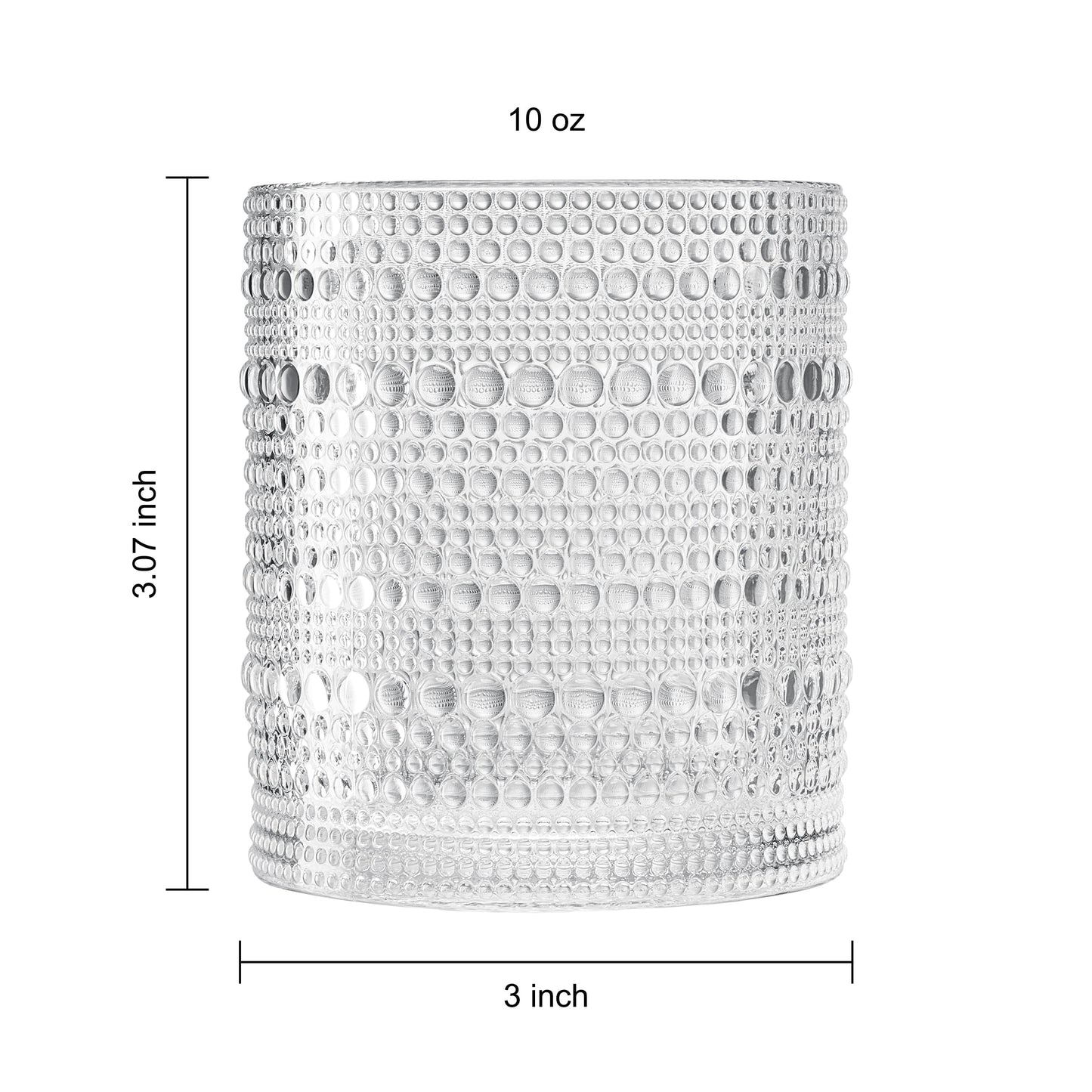 Khen Clear Reusable Plastic Drinking Glasses, Hobnail Shatterproof | 6X 10 OZ Lowball & 6X 13 OZ Highball | Tritan Tumblers, Acrylic Unbreakable, Dishwasher Safe Water Cups, BPA-free, Indoor, Outdoor