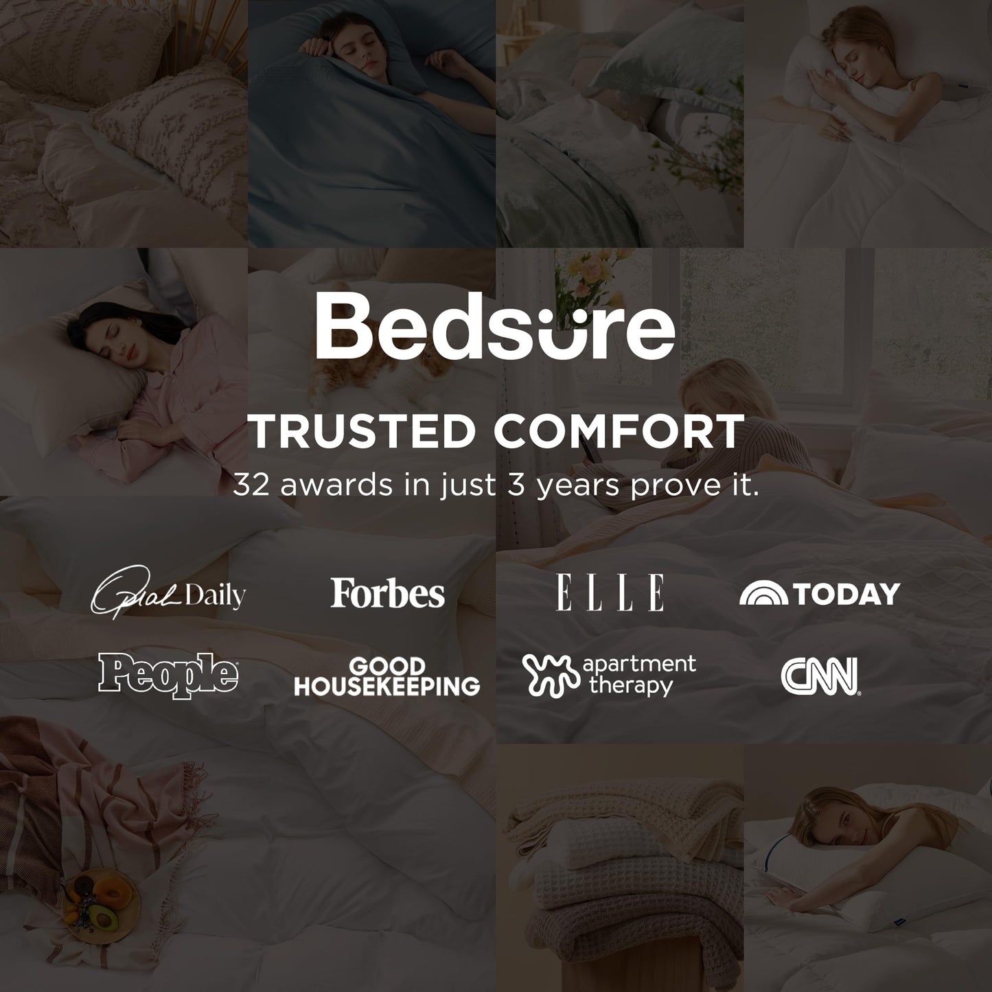 Bedsure Cream Oversized King Duvet Cover - 3 Pieces Prewashed Cotton-Like Polyester Extra Soft Bedding Set, Includes 1 Duvet Cover 120x98 Inches with Zipper Closure & 2 Pillow Shams, No Comforter
