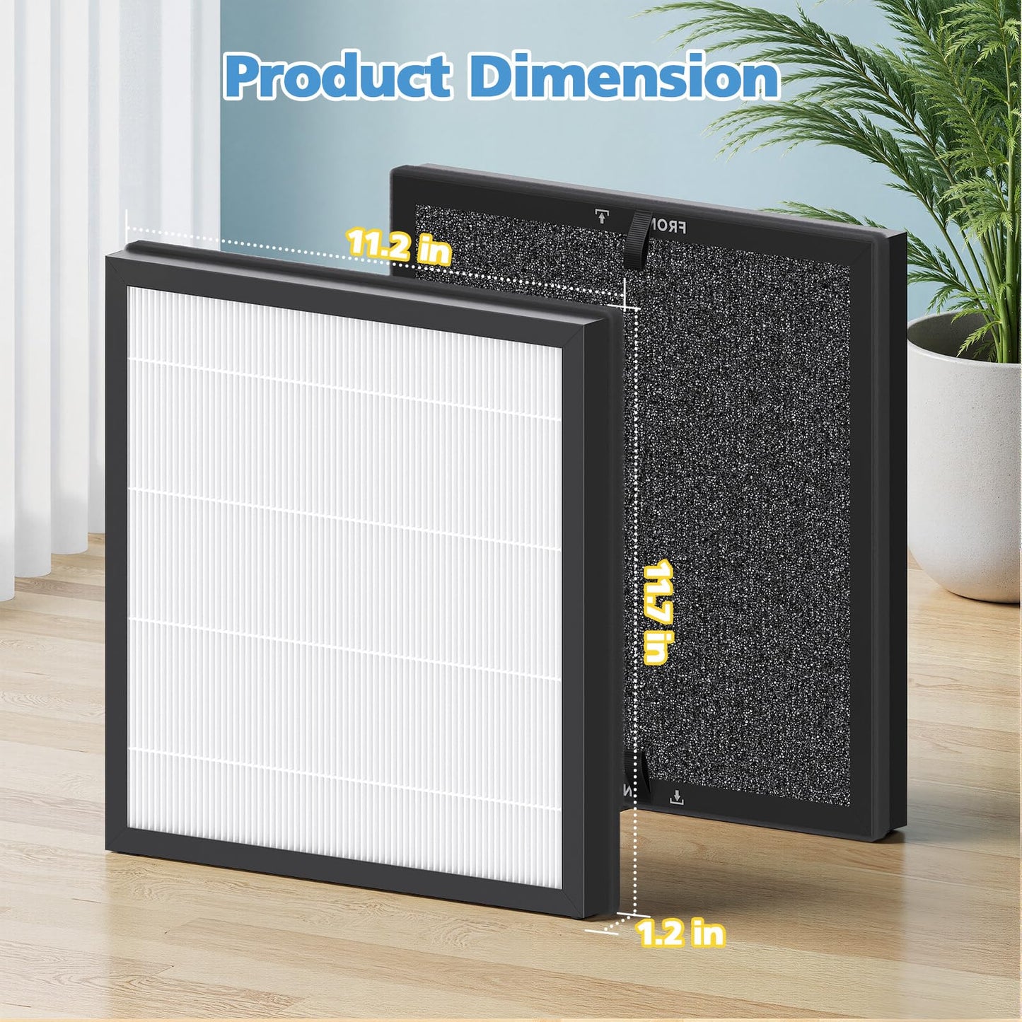4 Pack HAP605 Air Purifier Filter, Air Purifier Replacement Filter for XenonLab HAP605 HAP607 & FreAire HAP605 HAP607, 3-in-1 High-Efficiency Activated Carbon Filters for HAP607/HAP605 Air Purifier