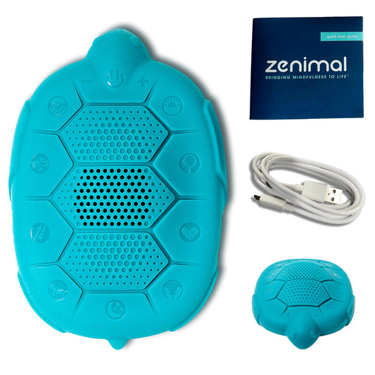 Zenimal Kids Meditation Audio Player - Patented Screen-Free Mindfulness Device with 9 Audio Meditations and 60 Minutes of Soothing Sounds and Music, Teal