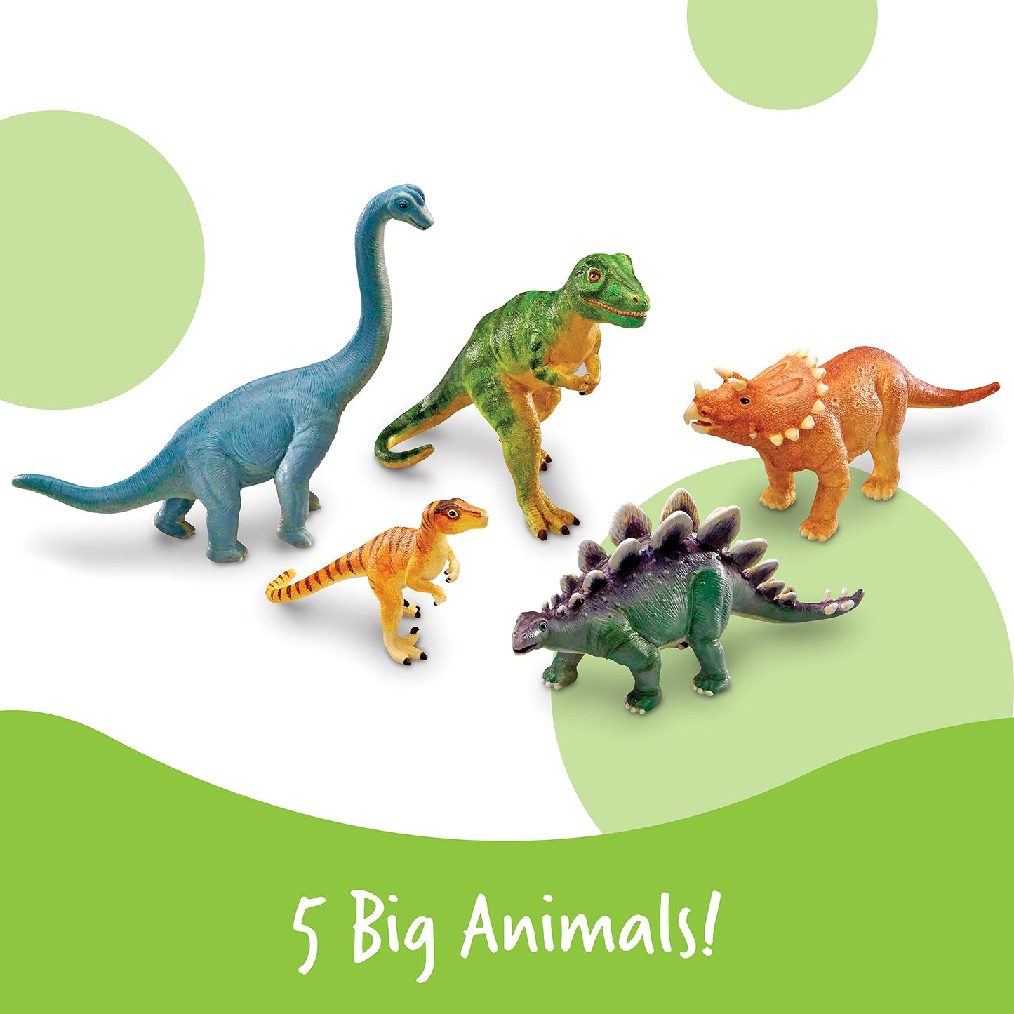 Learning Resources Jumbo Dinosaurs - Toddler Learning Toys, Dinosaurs Toys for Kids Ages 3+, Dinosaur Games