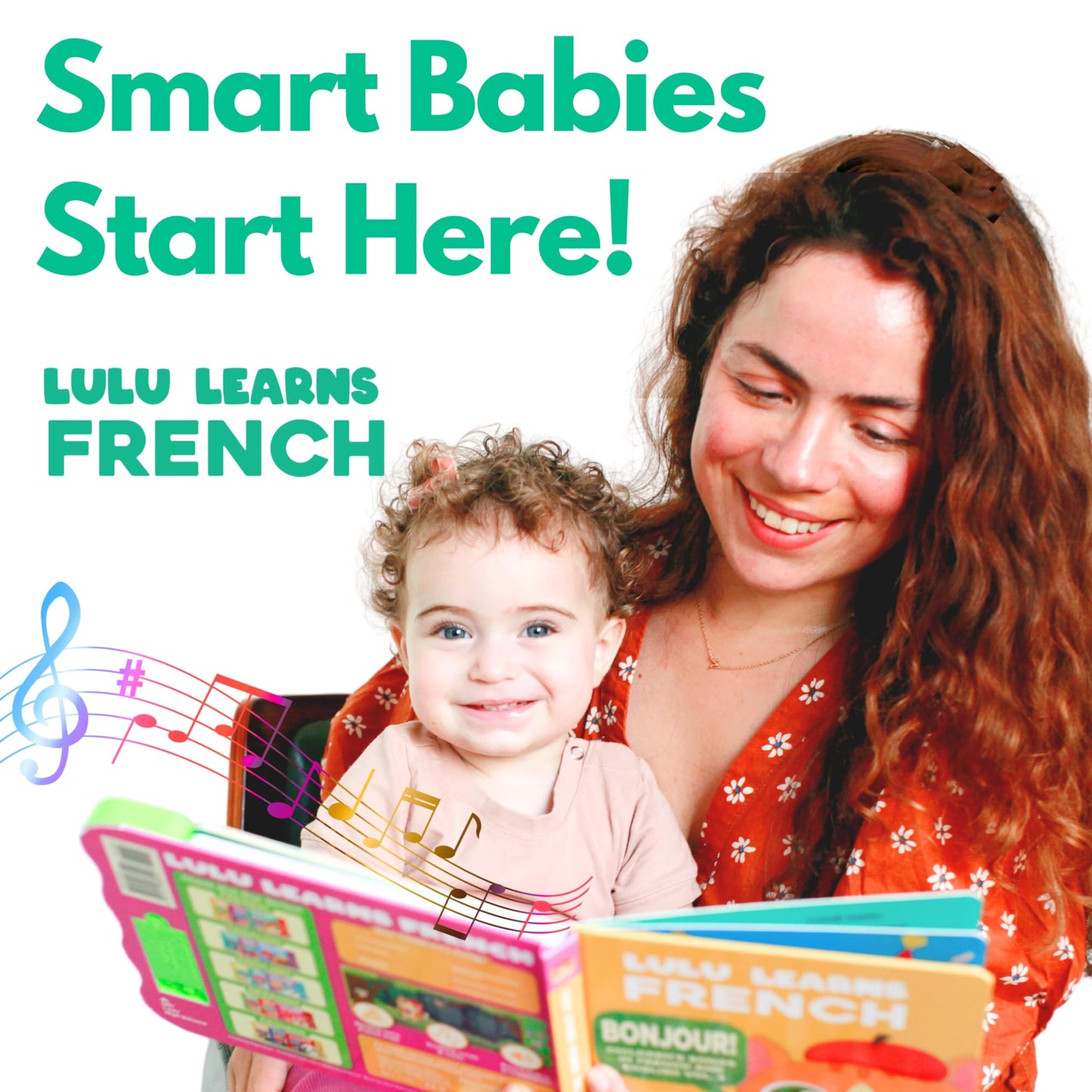 Lulu Learns French Vol. 1: Interactive Musical Baby Book – Bilingual French Learning Toy for Toddlers, Kids & Babies, Educational French Sound Book for Early Language Development