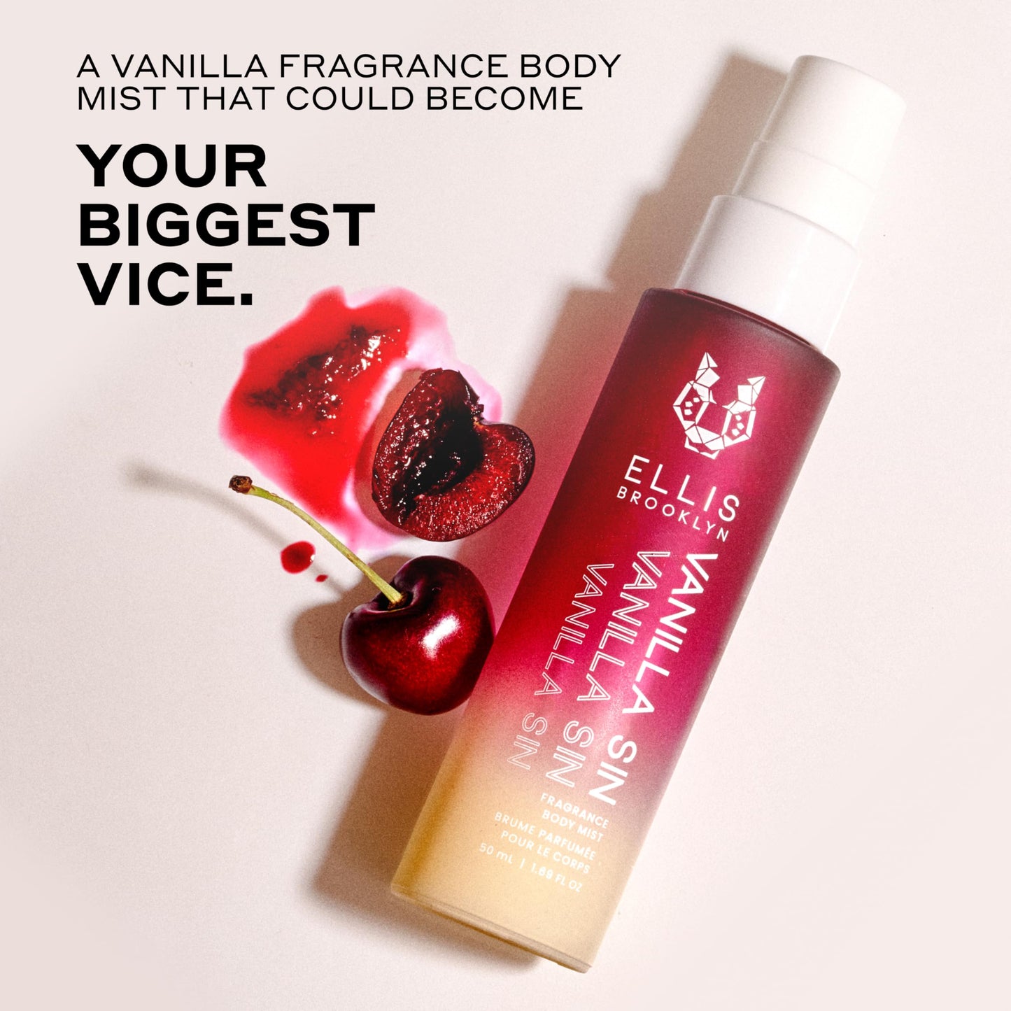 Ellis Brooklyn VANILLA SIN Hair And Body Mist - Gourmand Perfume with Black Cherry, Fresh Freesia, & Bourbon Vanilla, Vegan Perfume Made In The USA
