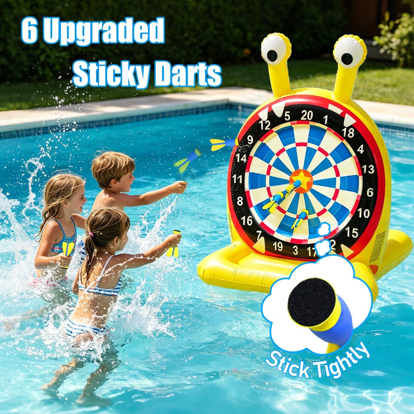 Pool Toys for Kids, Monster Inflatable Dart Board Pool, Pool Games for Beach & Backyard, Summer Water Toys for Kids Ages 8-12, Teens & Adults