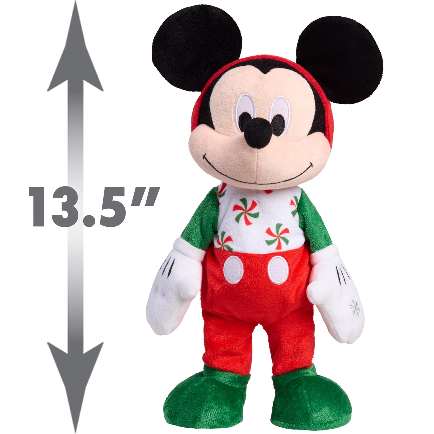 Disney Holiday Feature Plush - Mickey, Kids Toys for Ages 3 Up, Gifts and Presents