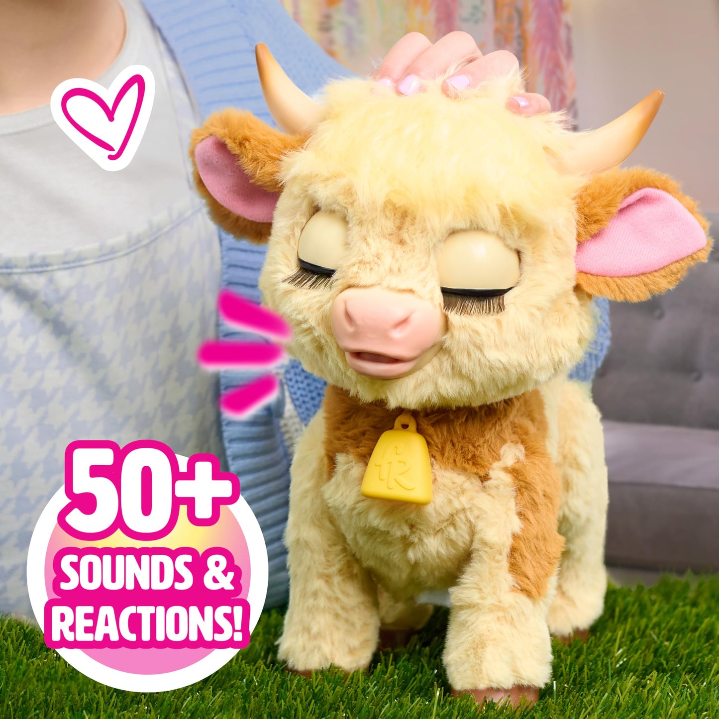 FurReal Maggie The Feed & Follow Cow, Kids Toys for Ages 4 Up, Gifts and Presents