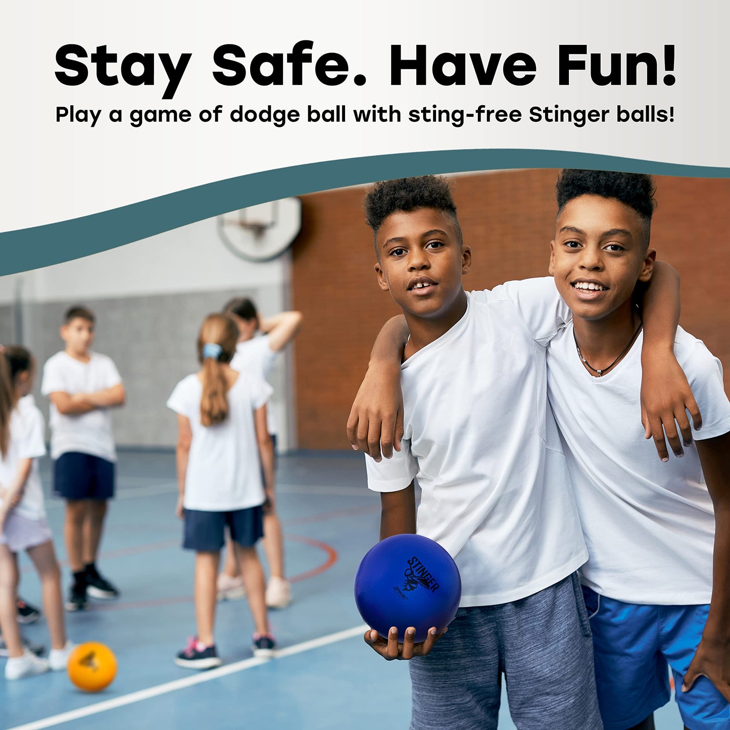 GSM Brands Dodgeballs - Foam, Soft Skin, Low Bounce, 5.9" - Set of 6 Dodge Balls for Kids and Adults