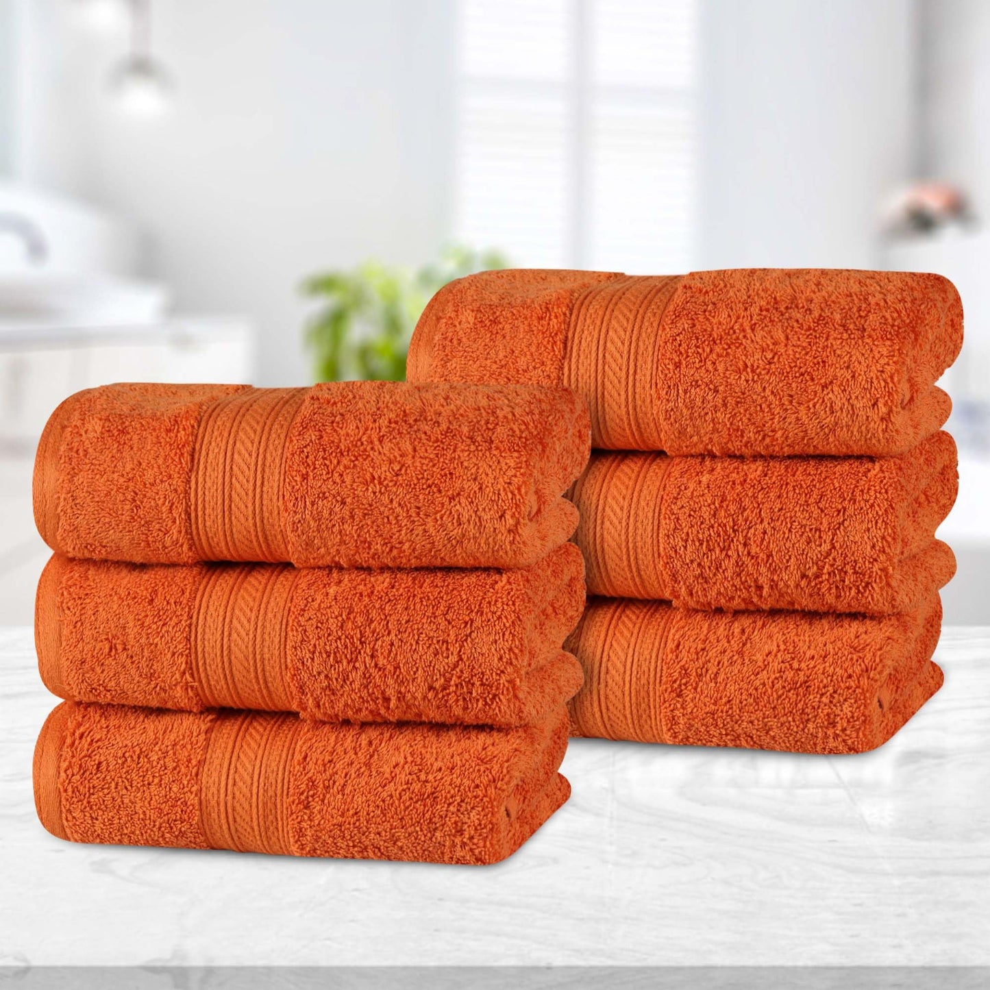 Superior Atlas Cotton Heavyweight Hand Towels, Towel Set, Luxury Bathroom Accessories, Kitchen Basics, Spa, Salon, Hotel, Resort, Thick, Ultra-Plush, Highly-Absorbent, Hand Towel, Sandstone