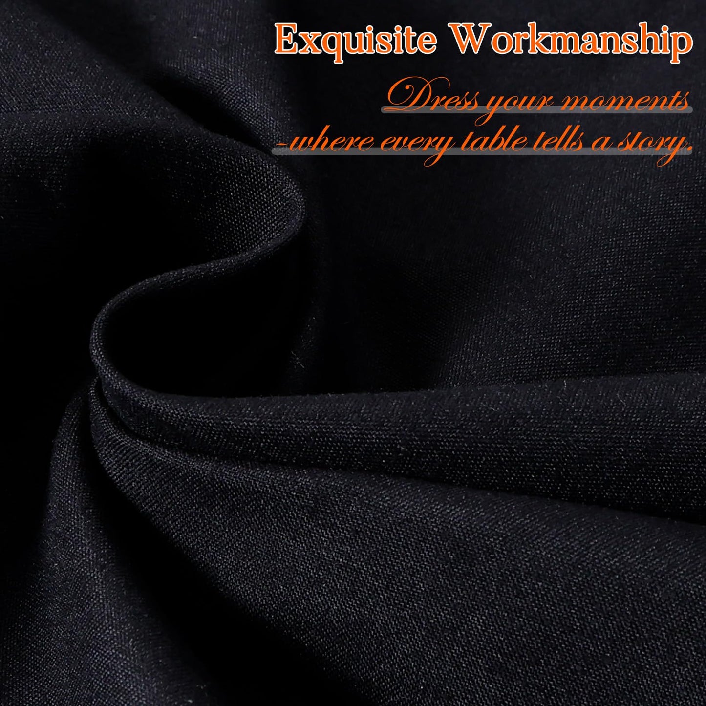 10 Pack Black Tablecloths 60x126 Inch Black Table Cloth for 8 Foot Rectangle Tables, Wrinkle Resistant Rectangular Tablecloth Washable Polyester Fabric Table Covers for Party Banquet Wedding Buffet