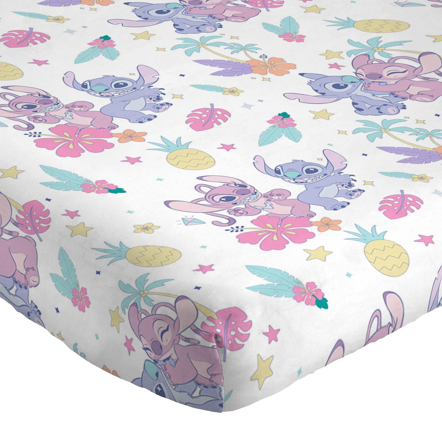 Jay Franco Disney Lilo & Stitch Full Size Sheet Set - 4 Piece Kids Bedding Includes Fitted & Flat, 2 Pillowcases - Super Soft Fade Resistant Microfiber, Deep Pocket, Machine Washable