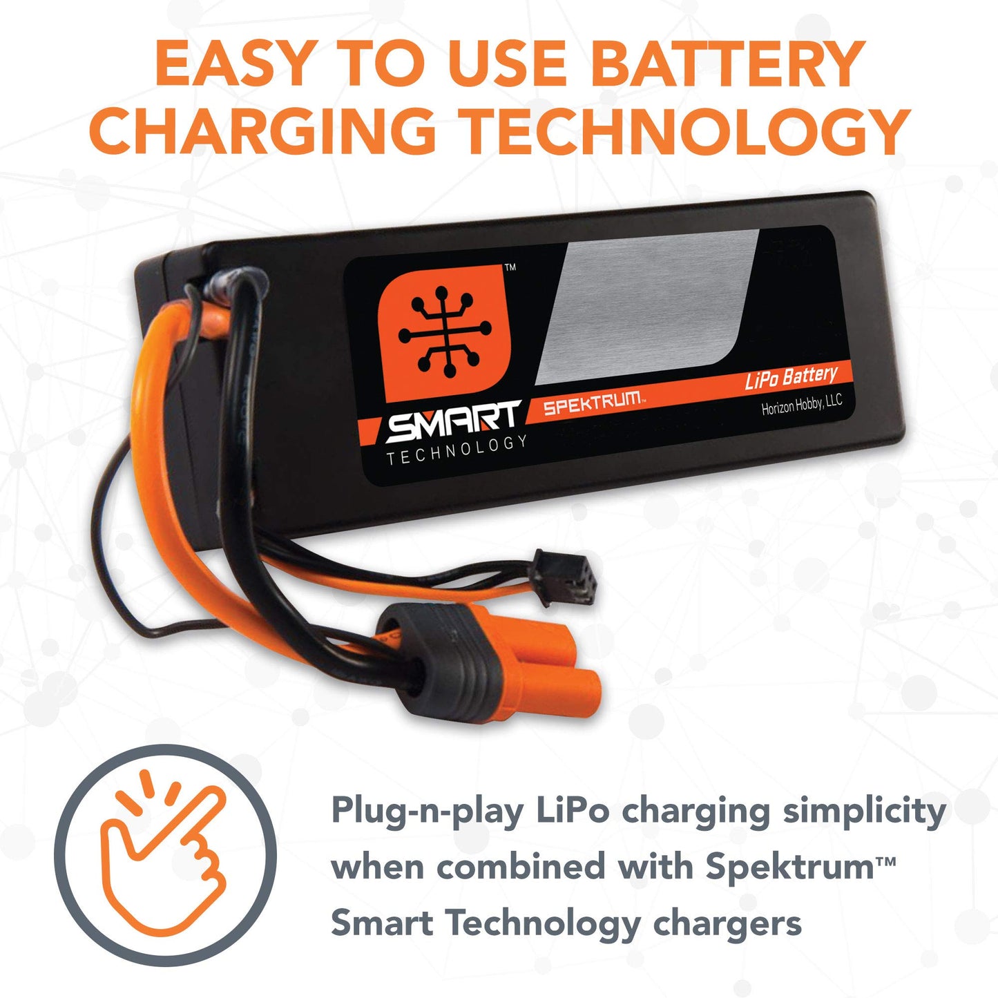 Spektrum 7.4V 5000mAh 2S 100C Smart Hardcase LiPo Battery: IC5, SPMX50002S100H5