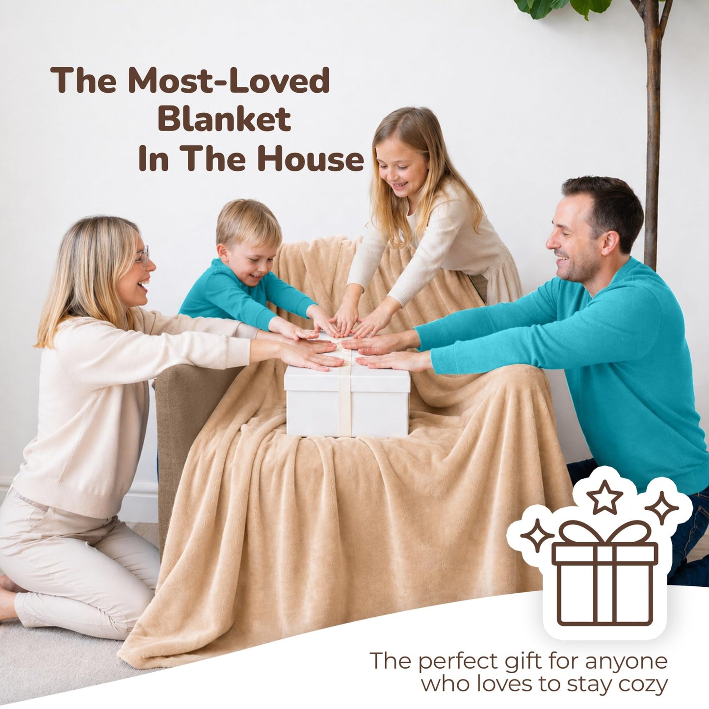 Super Blanky Wearable Blankets for Women, Comfy Wearable Blanket Men, Cozy Gifts for Women, Dorm Room Essentials, Graduation Gift for Her Girlfriend, Gifts for Wife Birthday Gift Ideas, Beige