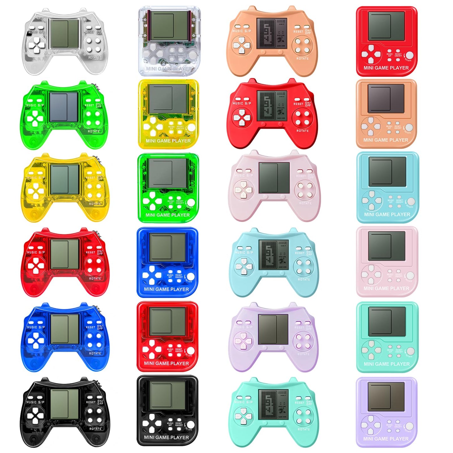 Sinikoro 24 Pack Video Game Party Favors for Kids Video Game Keychain Video Game Birthday Party Supplies