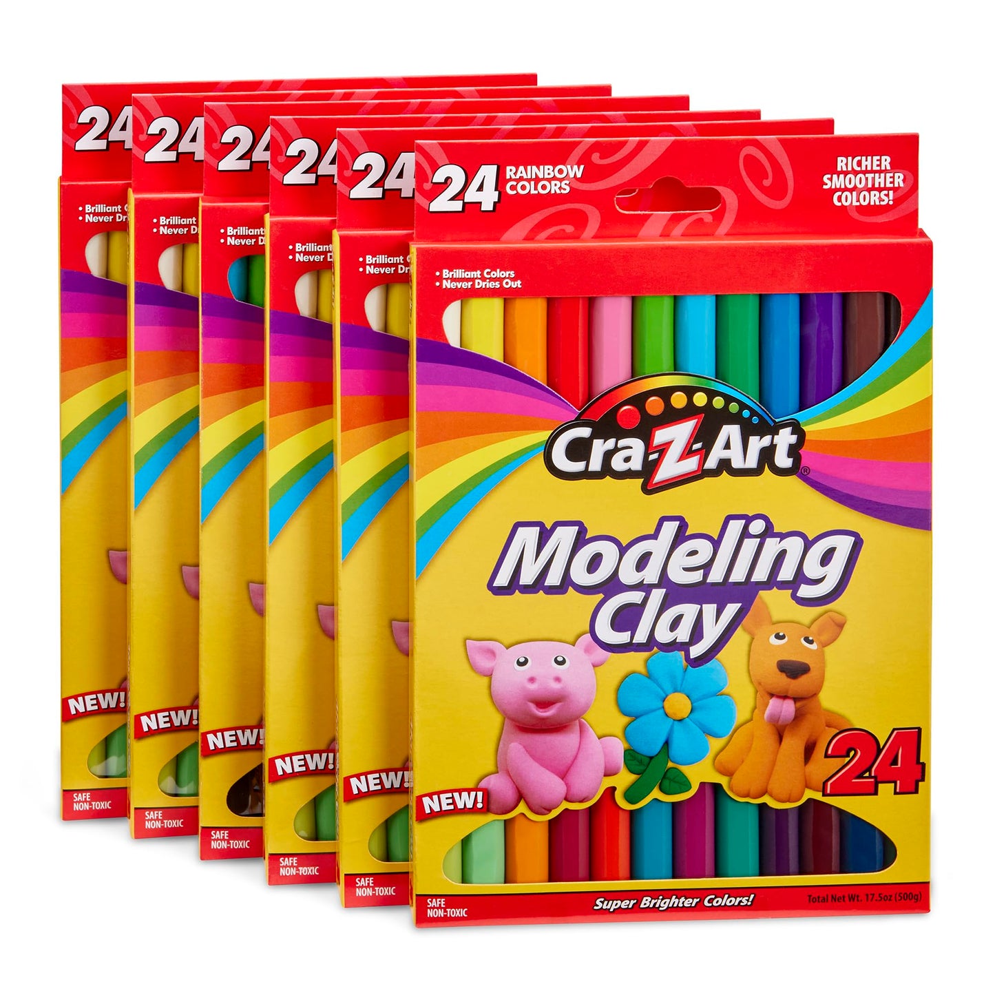 CRA-Z-Art Bulk Modeling Clay - 6 Pack of 24 Count Modeling Clay