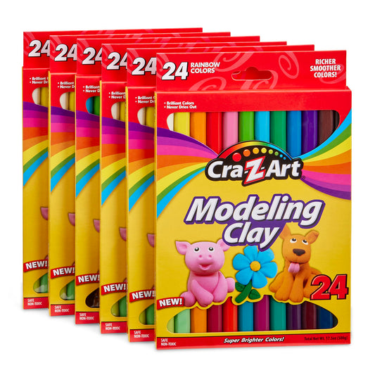 CRA-Z-Art Bulk Modeling Clay - 6 Pack of 24 Count Modeling Clay