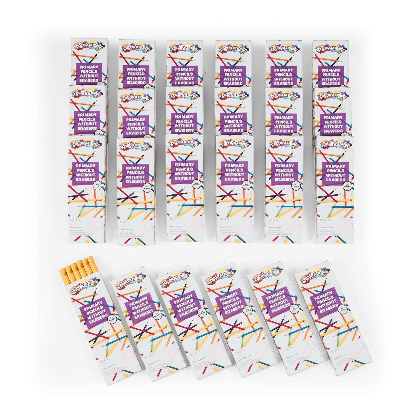 Primary Pencils W/O Erasers, 24 Sets (Item # CPPNE24S)