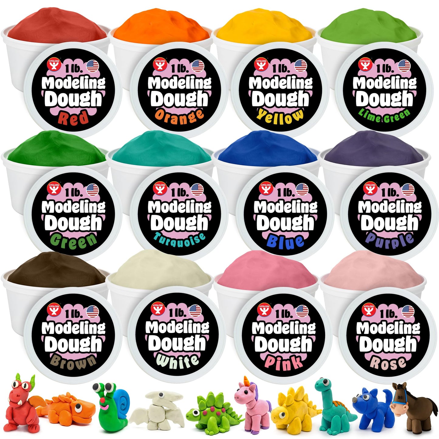 Dazzlin' Dough Assortment - 1 Lb. Each of 12 Colors