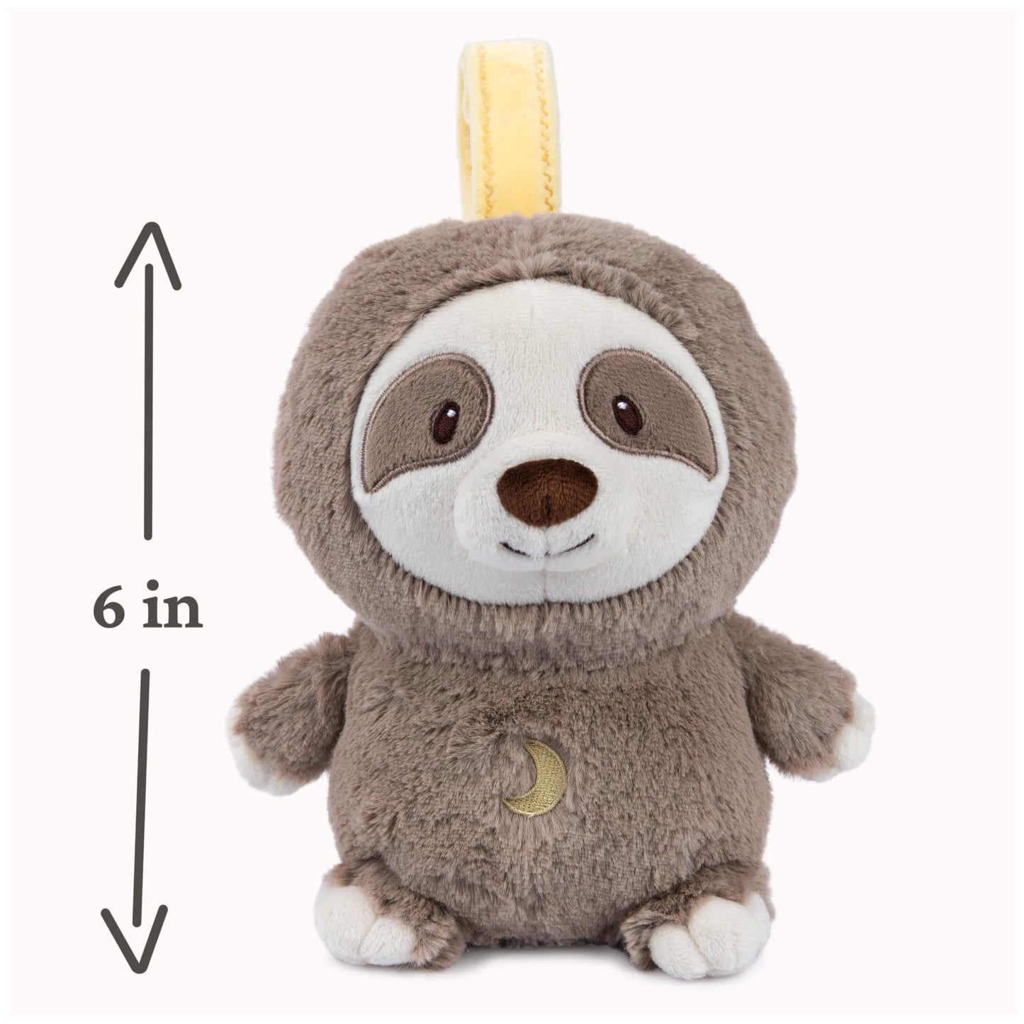 Baby GUND Lil’ Luvs On The Go Sloth Soother for Babies and Newborns, Plush Sloth Stuffed Animal Sound Toy, Brown/Cream, 6”