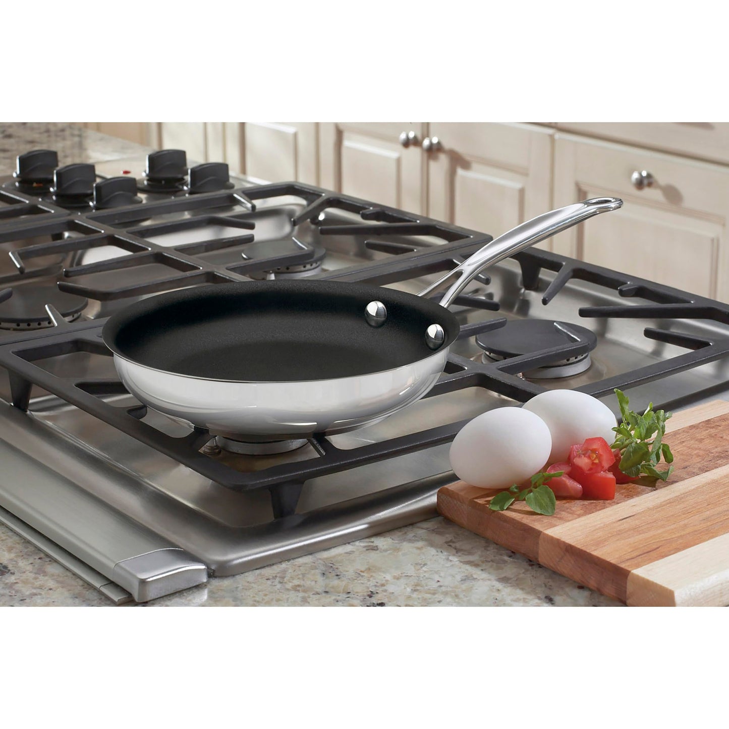Cuisinart Chef's Classic 8" Stainless Steel Nonstick Skillet engineered with PURELYCERAMIC™, 722C-20NS